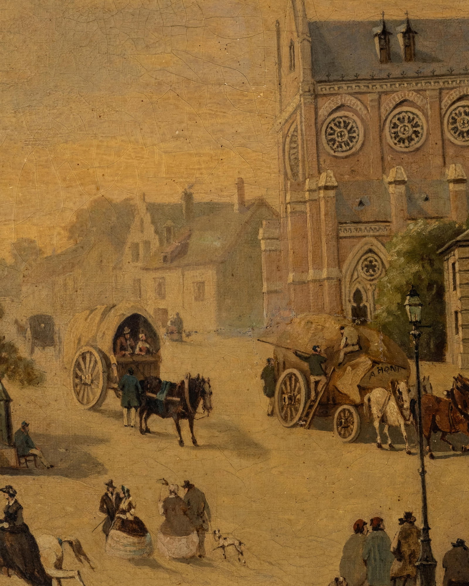 No Reserve: Mystery Artist, Amiens, Oil on Canvas Painting, 19th century - 4