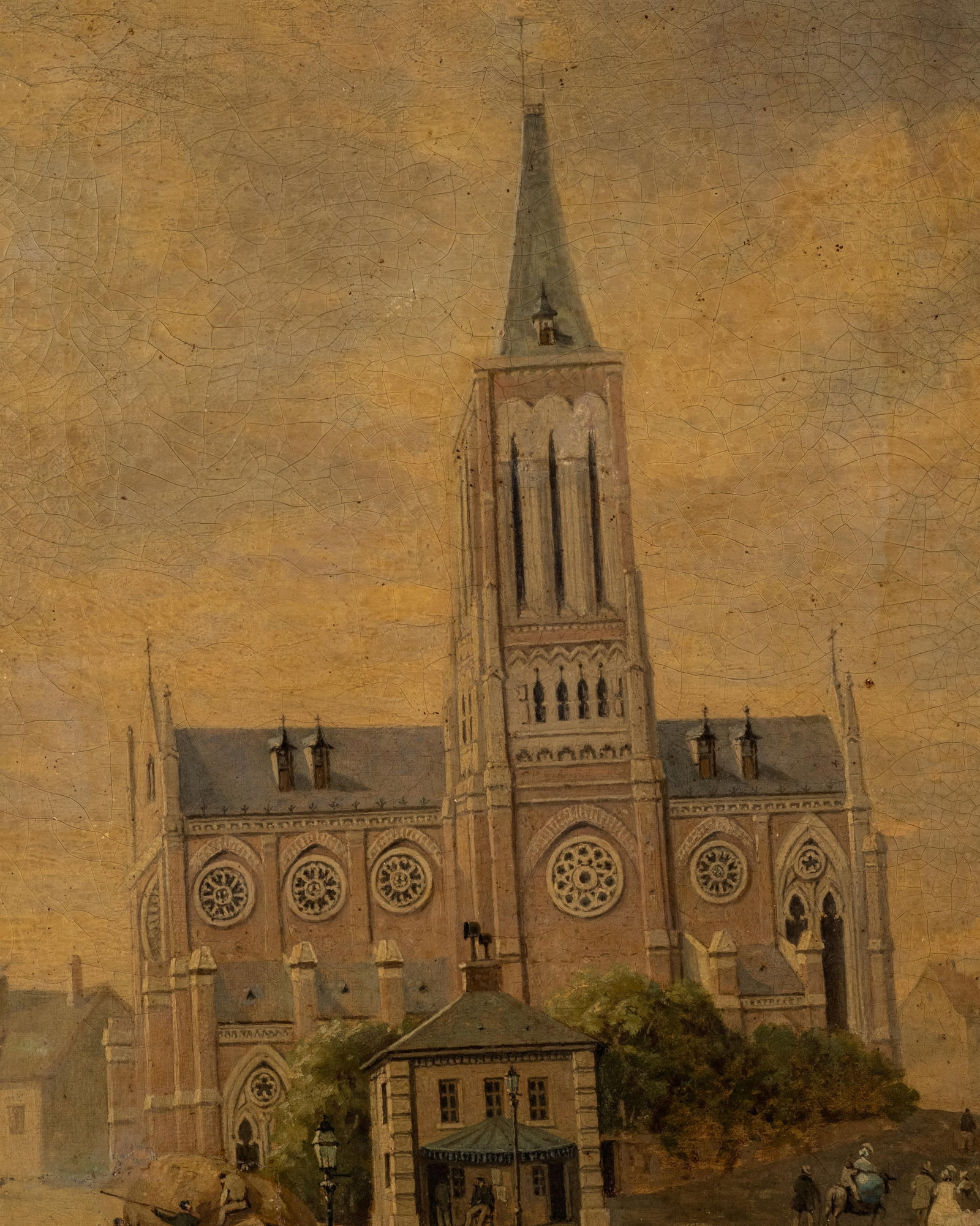 No Reserve: Mystery Artist, Amiens, Oil on Canvas Painting, 19th century - 5