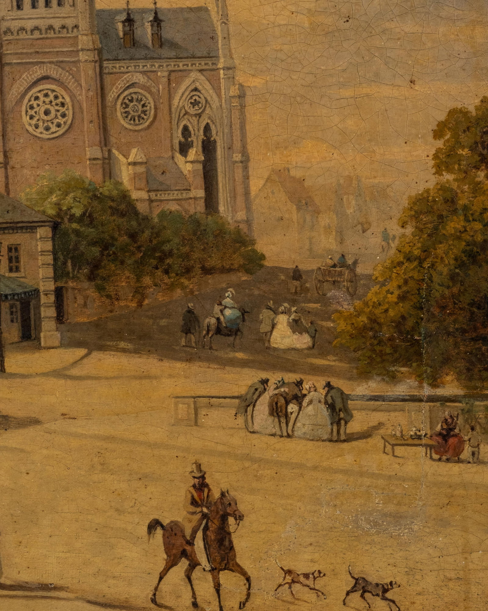 No Reserve: Mystery Artist, Amiens, Oil on Canvas Painting, 19th century - 6