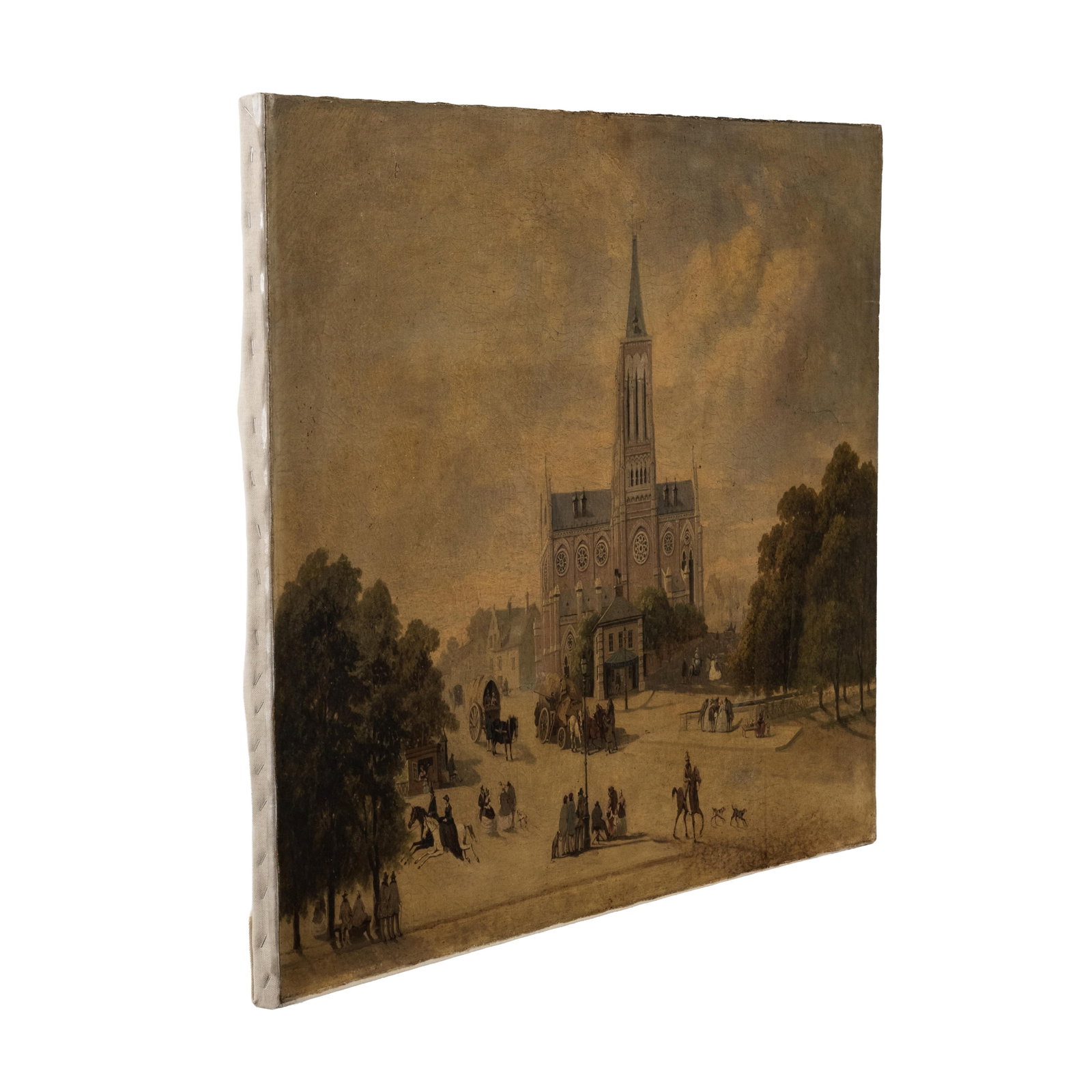 No Reserve: Mystery Artist, Amiens, Oil on Canvas Painting, 19th century - 9