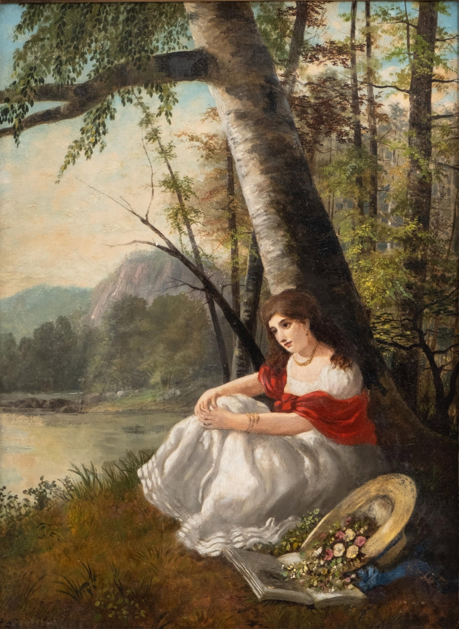 John Inman Signed Oil Painting, 19th Century with 1957 COA - 2