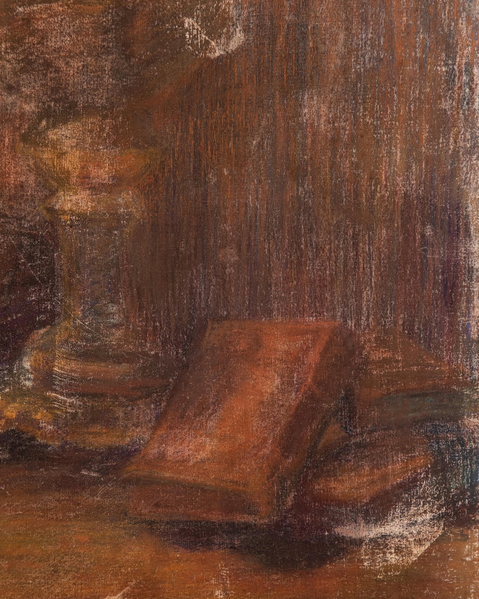 No Reserve: Elisabeth Gay Early 20th Century Pastel on Canvas Painting 'The Lesson', Signed - 10