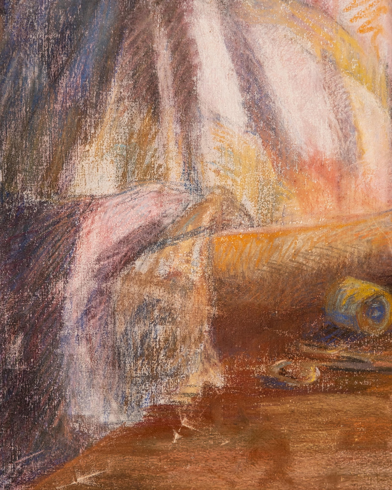 No Reserve: Elisabeth Gay Early 20th Century Pastel on Canvas Painting 'The Lesson', Signed - 6