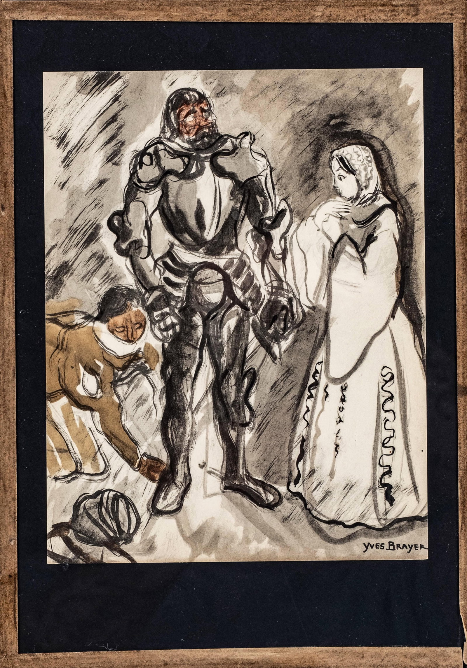 No Reserve: Group (4) Yves Brayer Signed Hand Painted illustrations, 1947 - 13