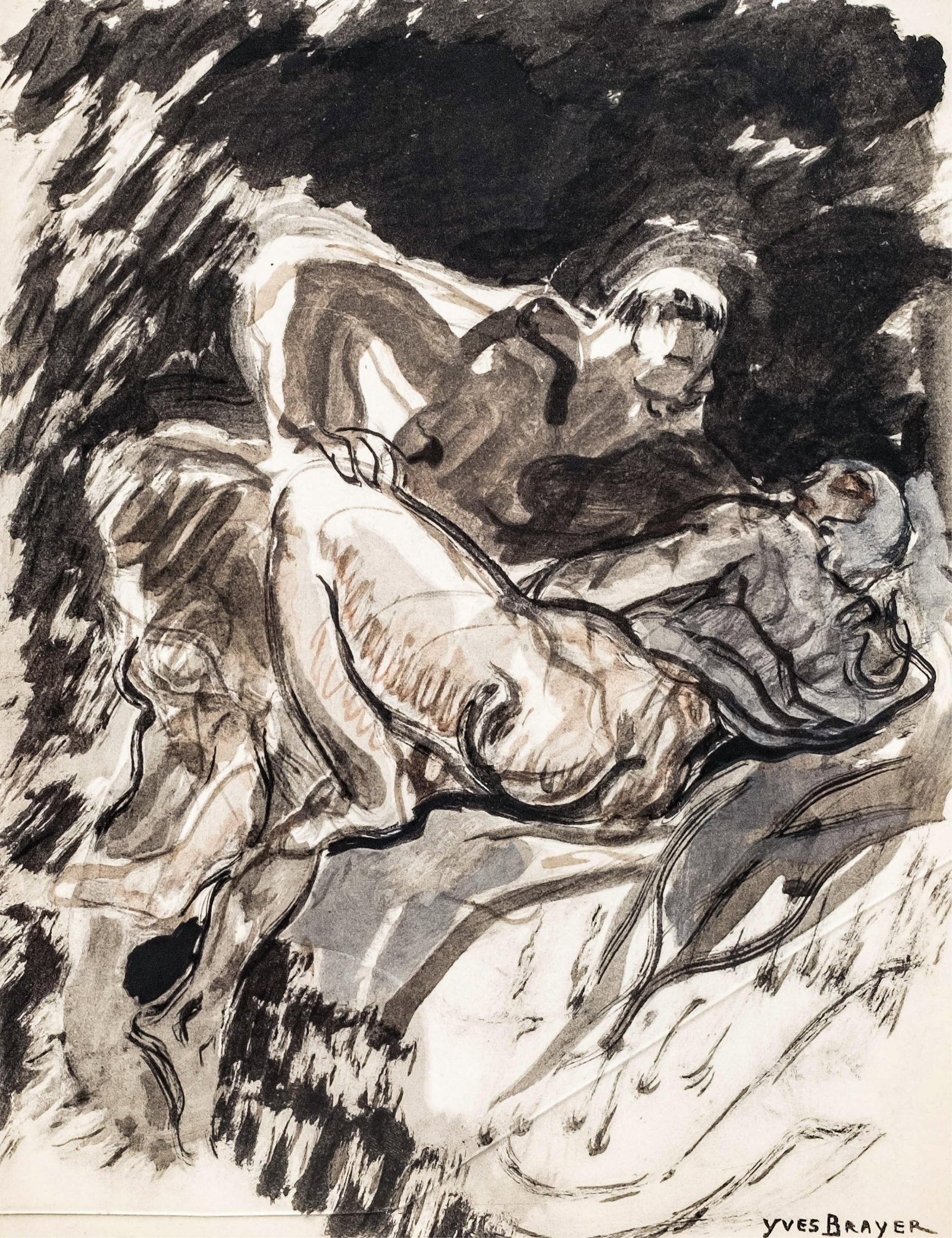 No Reserve: Group (4) Yves Brayer Signed Hand Painted illustrations, 1947 - 5