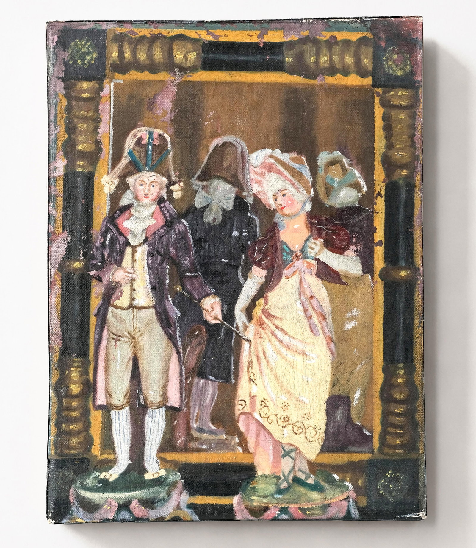 No Reserve: 18th-Century Style Genre Painting (1 of 4)