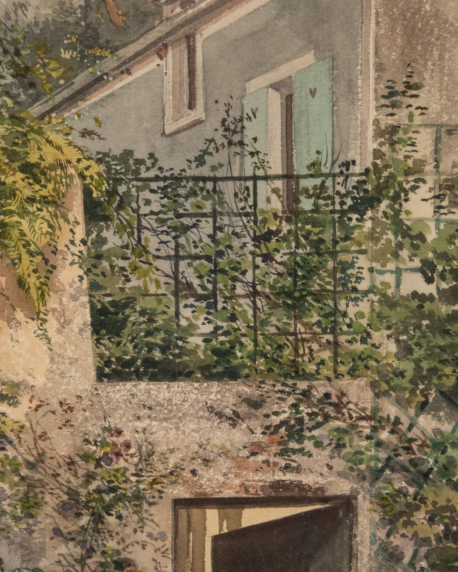 No Reserve: Mystery Artist, Signed 19th Century Watercolor Painting, Dated 1875 - 10
