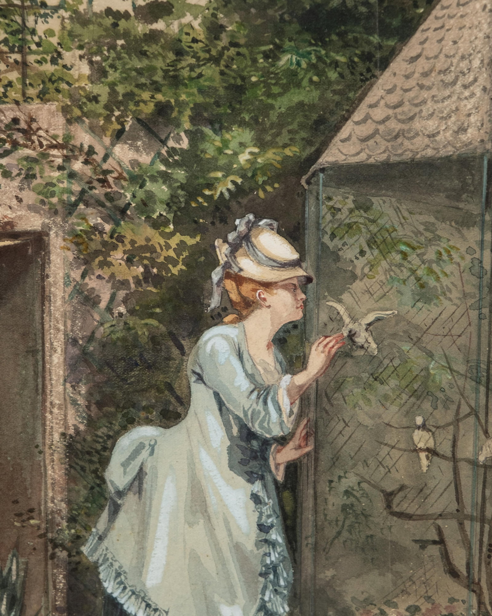 No Reserve: Mystery Artist, Signed 19th Century Watercolor Painting, Dated 1875 - 12