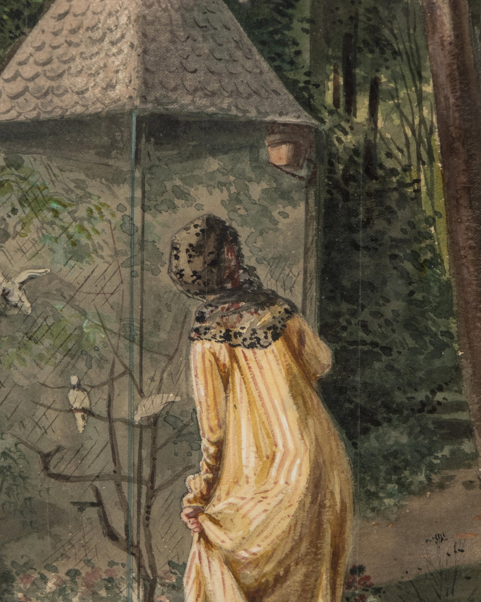 No Reserve: Mystery Artist, Signed 19th Century Watercolor Painting, Dated 1875 - 13