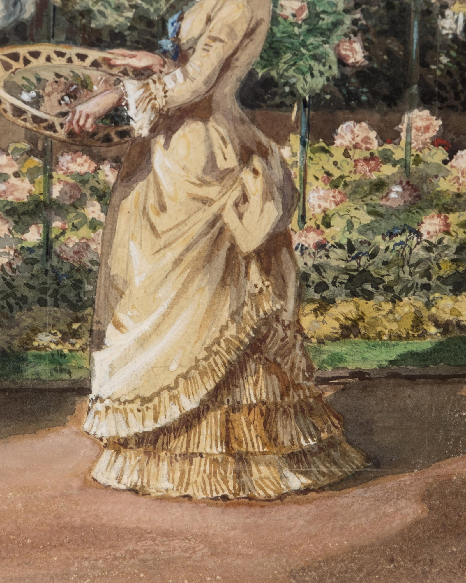 No Reserve: Mystery Artist, Signed 19th Century Watercolor Painting, Dated 1875 - 12