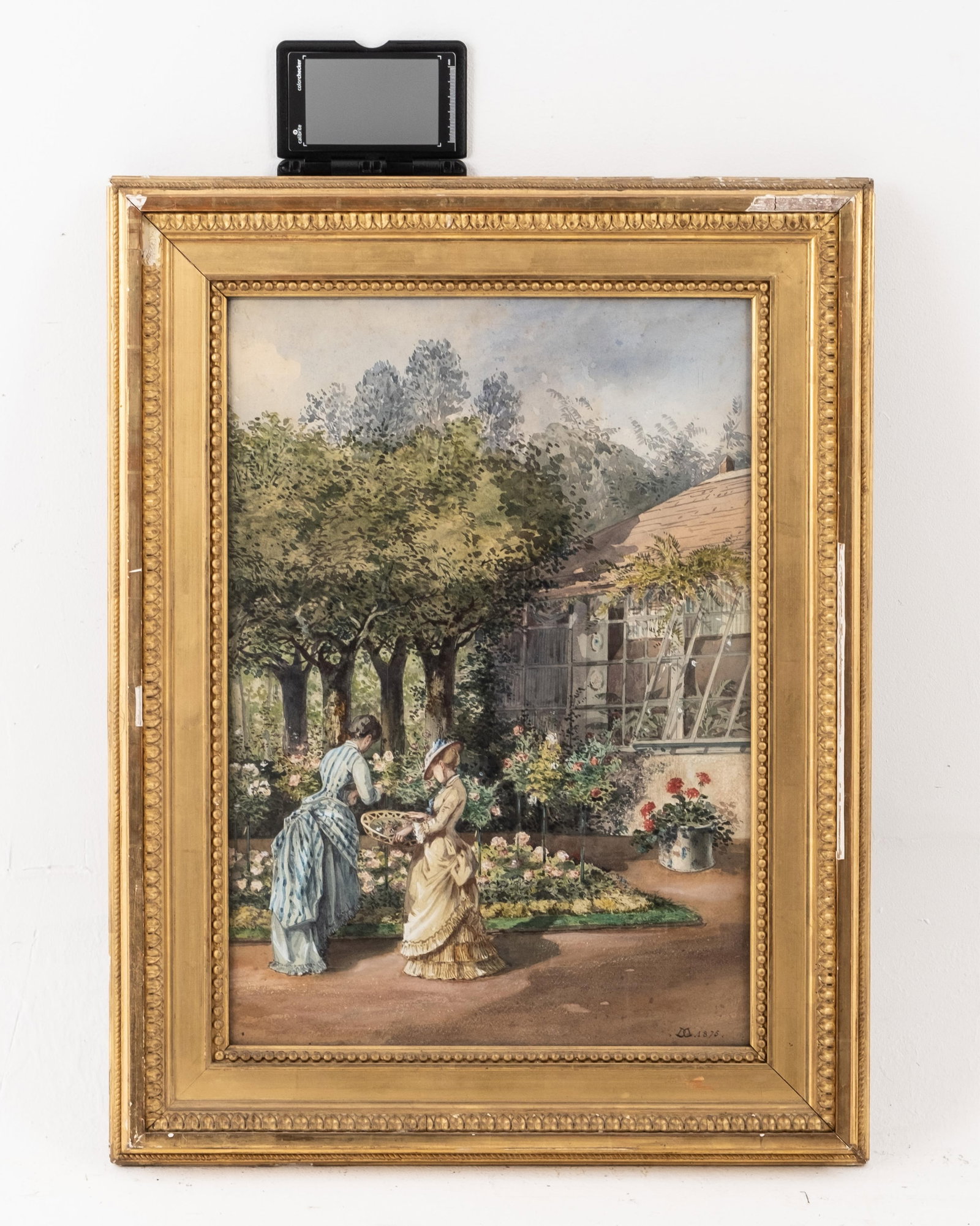 No Reserve: Mystery Artist, Signed 19th Century Watercolor Painting, Dated 1875 - 19