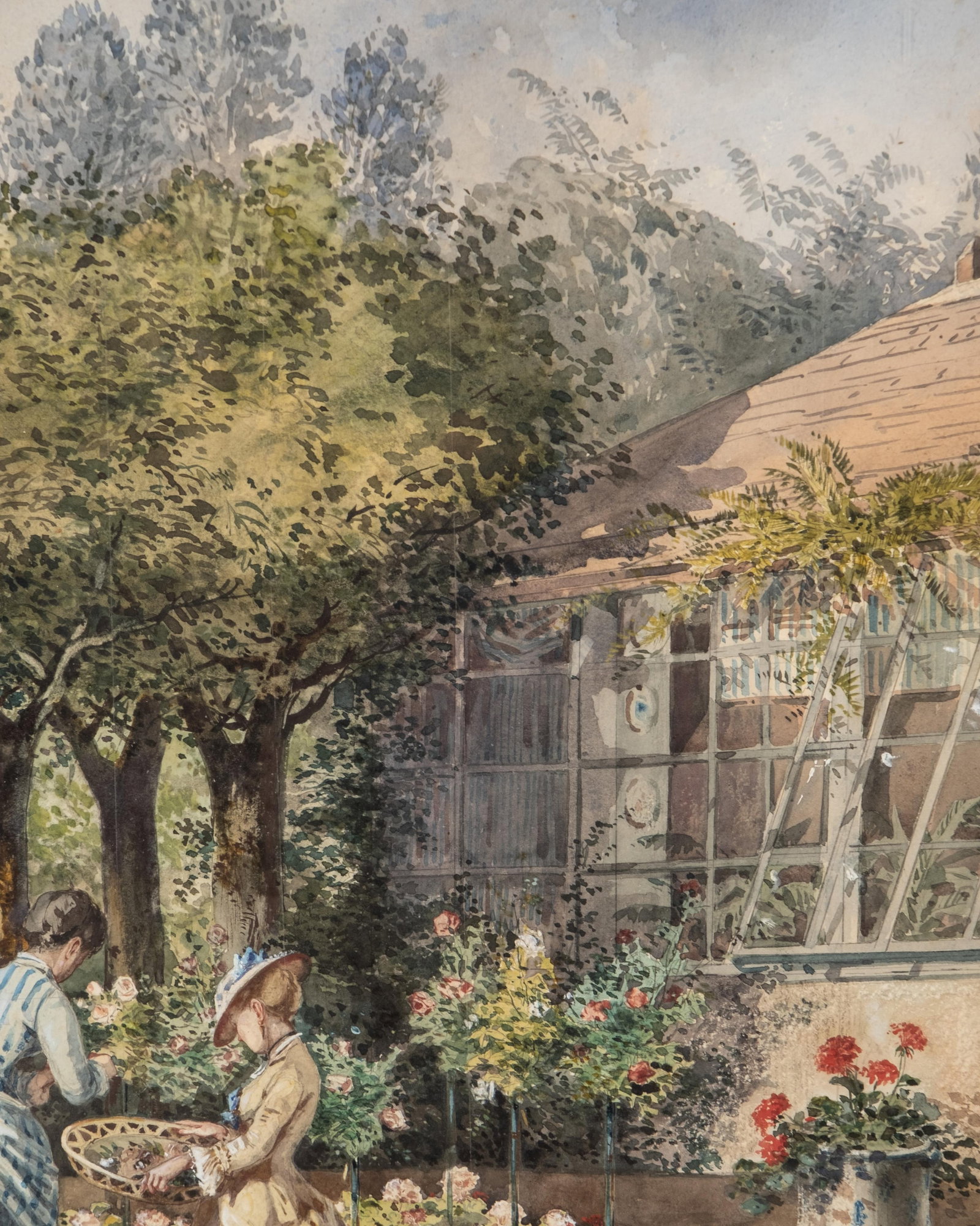 No Reserve: Mystery Artist, Signed 19th Century Watercolor Painting, Dated 1875 - 8