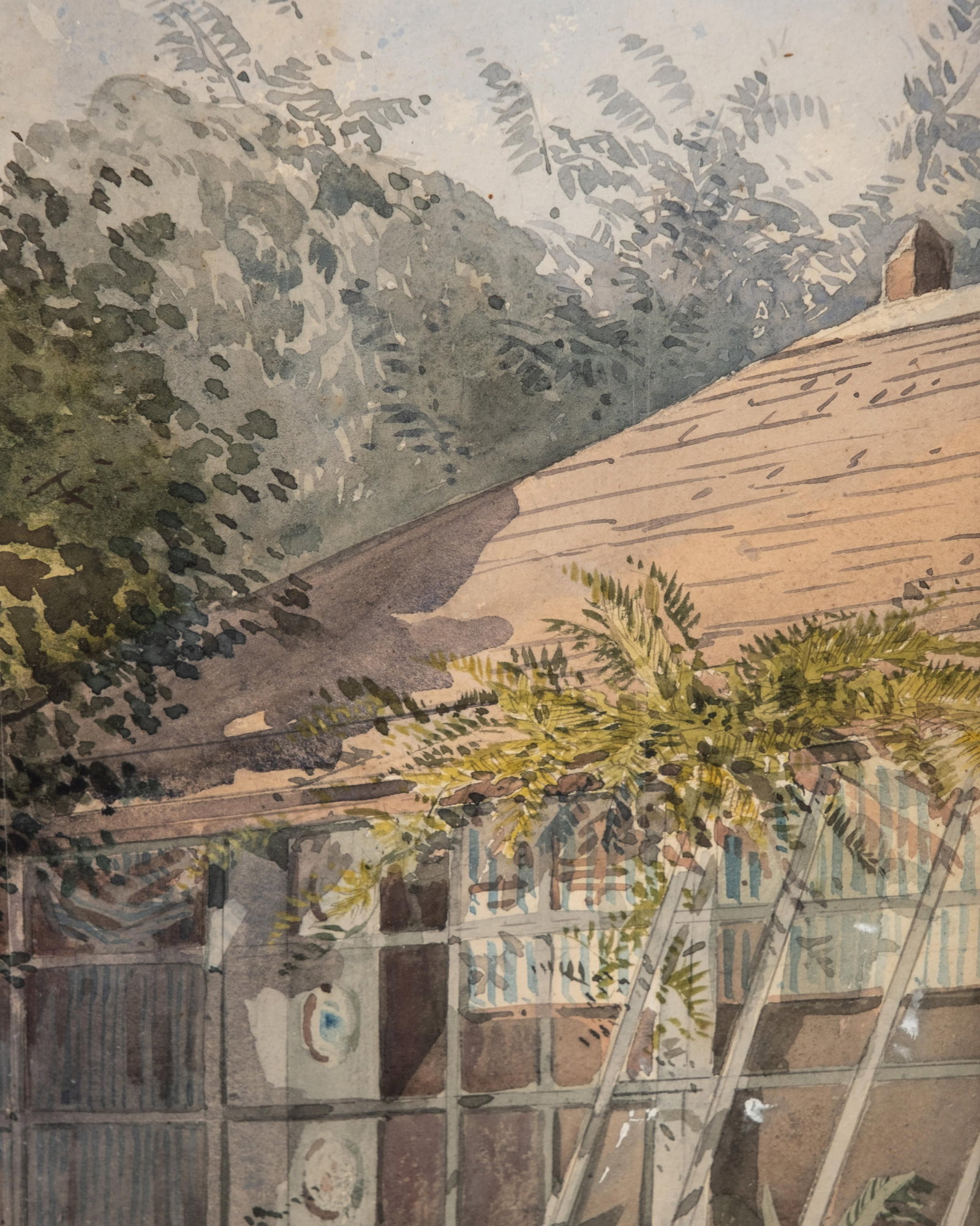 No Reserve: Mystery Artist, Signed 19th Century Watercolor Painting, Dated 1875 - 9