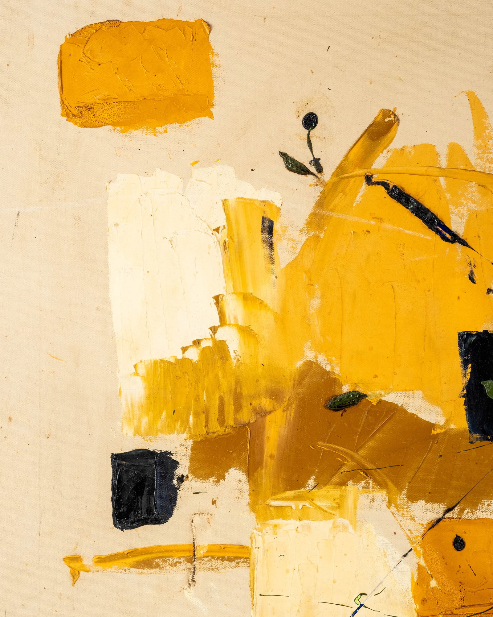 No Reserve: Mystery Artist Mid-Century Abstract Expressionist Oil on Canvas Painting - 4
