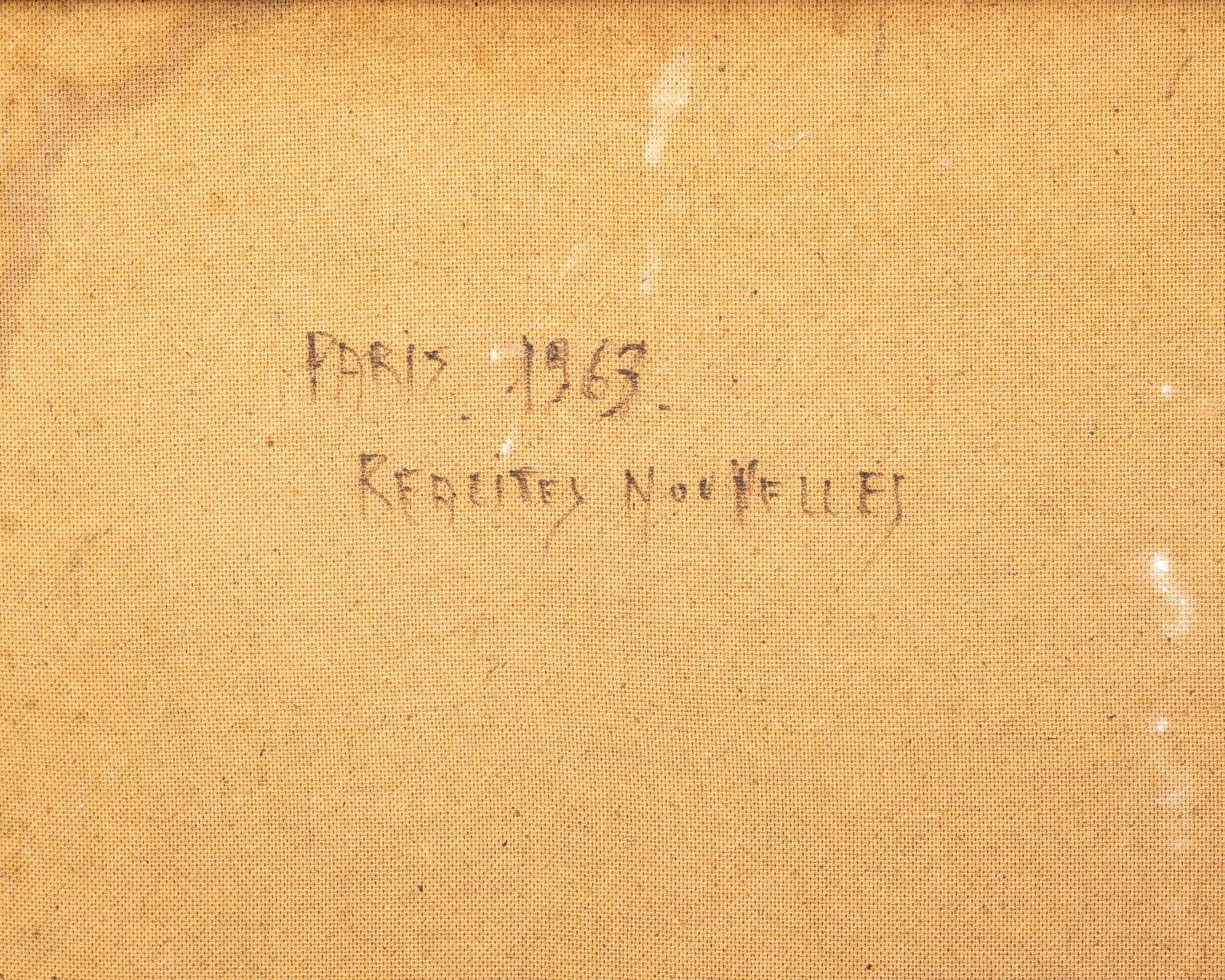 Mystery Artist: French School Signed 1963 'New Realities' Abstract Oil Painting - 10
