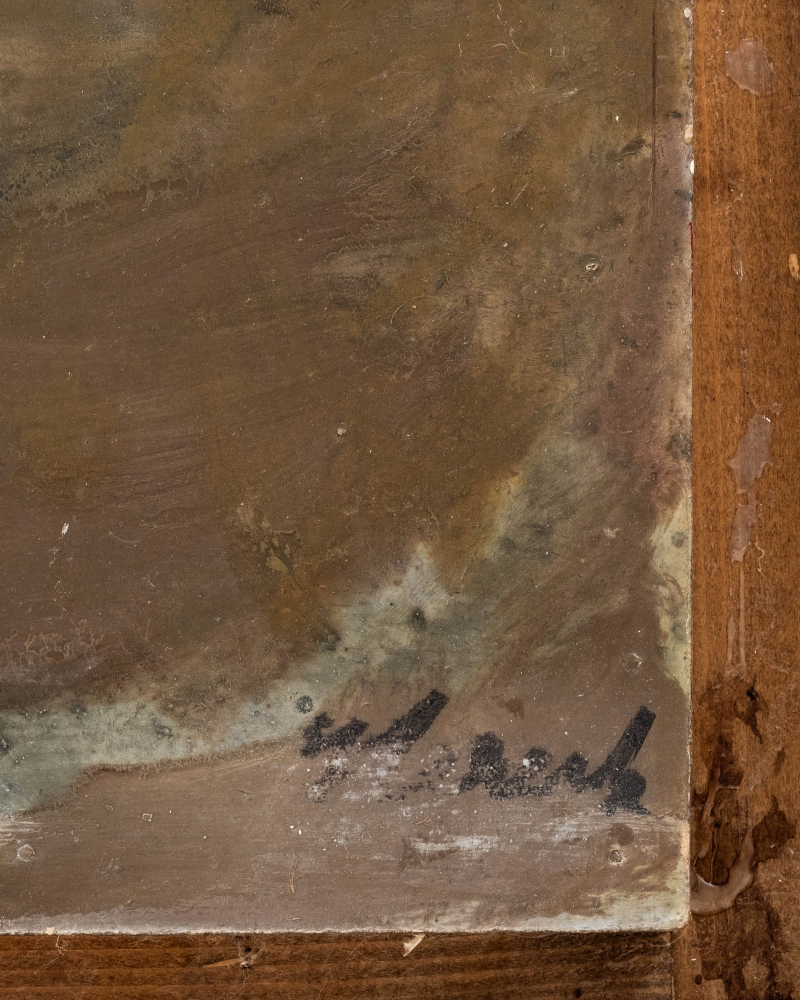 Mystery Artist: French School Signed 1963 'New Realities' Abstract Oil Painting - 4
