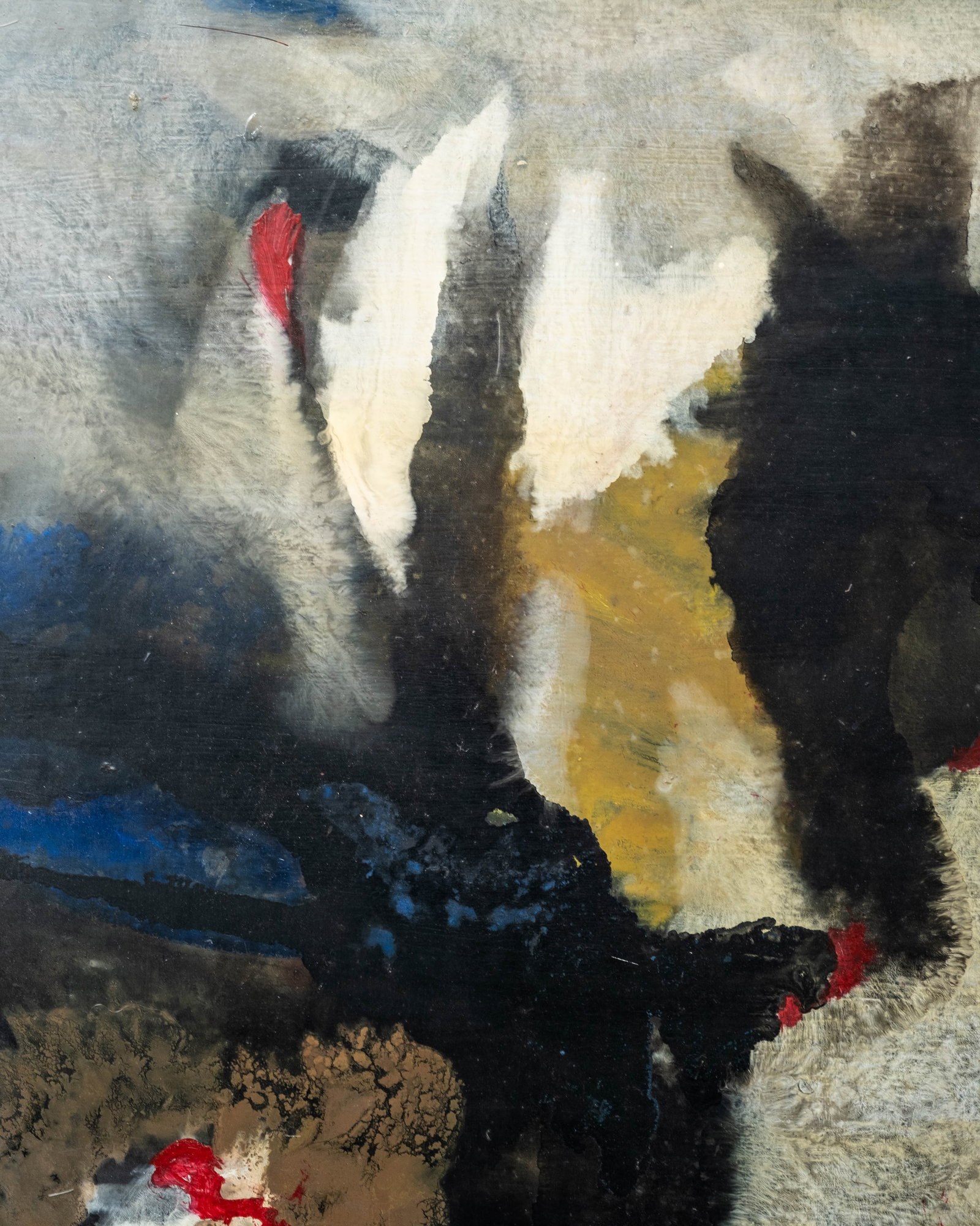 Mystery Artist: French School Signed 1963 'New Realities' Abstract Oil Painting - 5