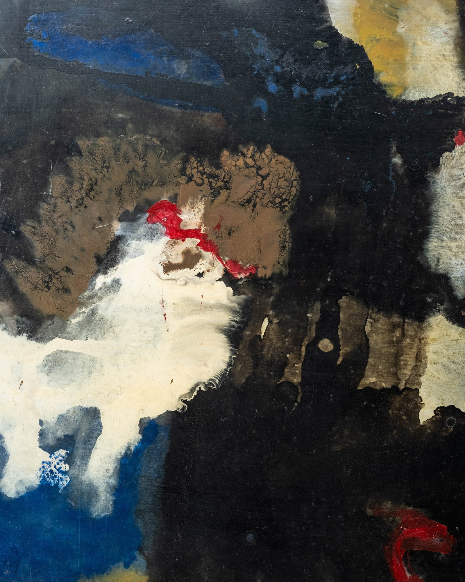 Mystery Artist: French School Signed 1963 'New Realities' Abstract Oil Painting - 6