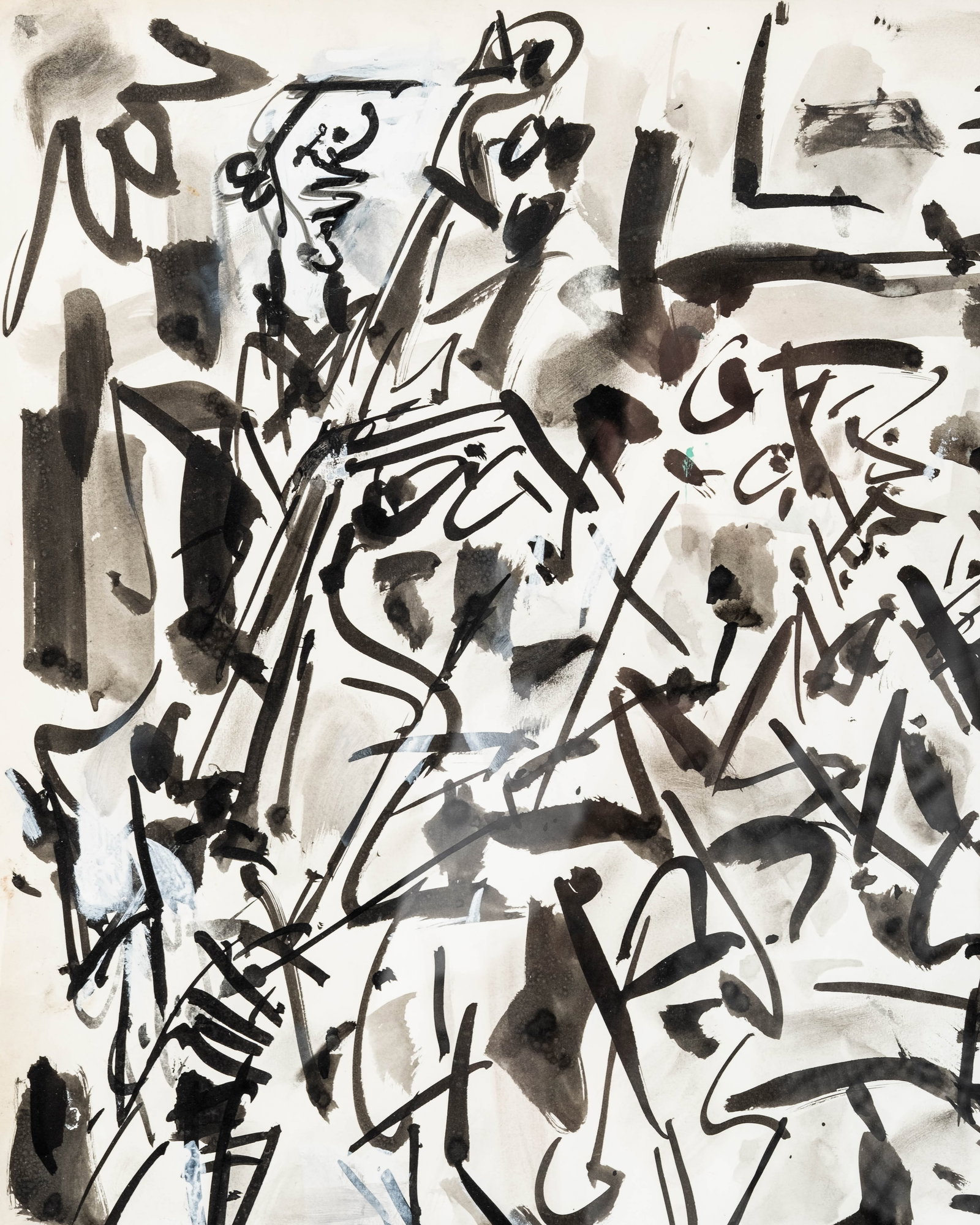 Gen Paul, Signed 'The Orchestra' Ink and Gouache Painting - 4