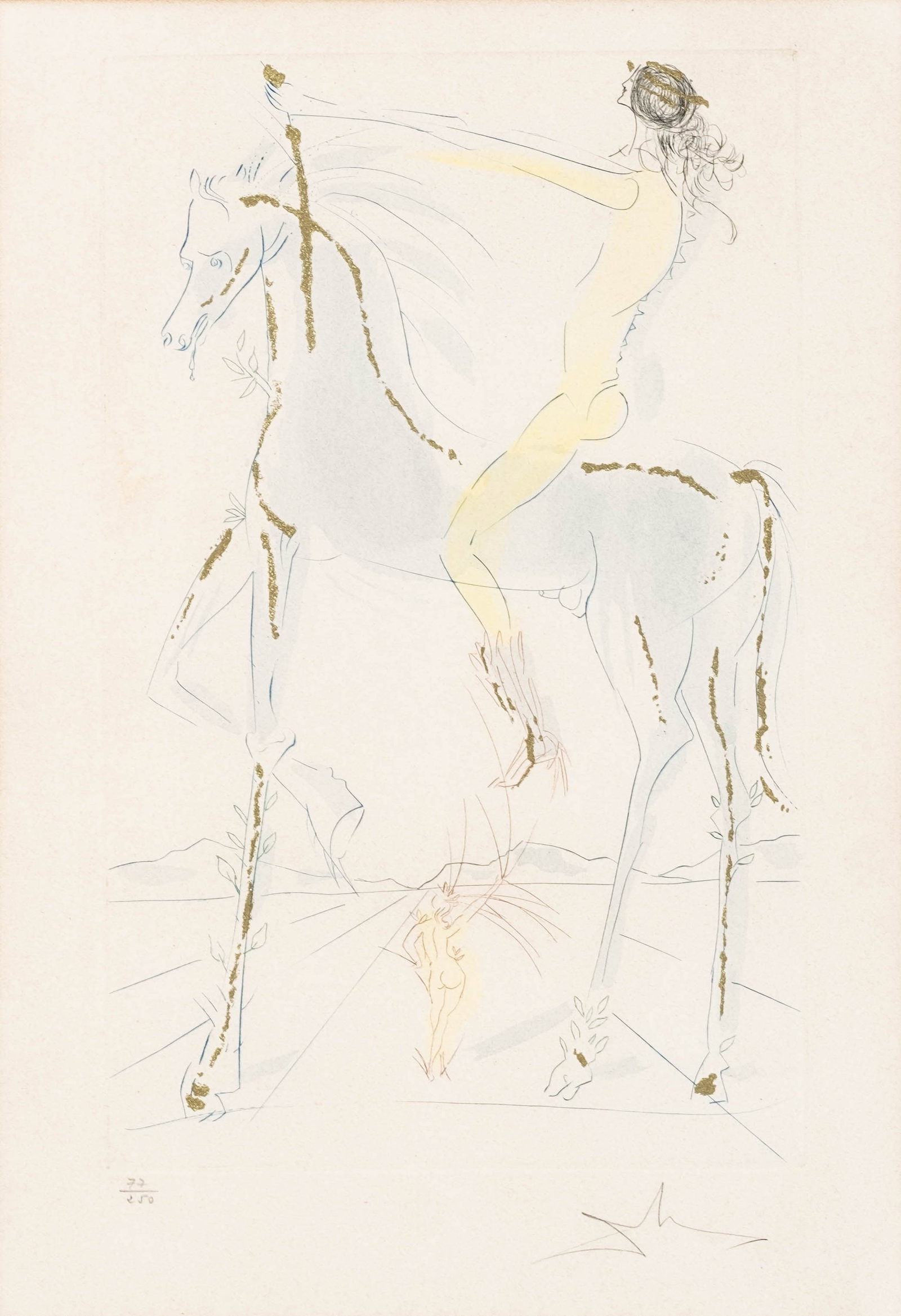 No Reserve: Salvador Dalí, Hand Signed 'The Horse of the Pharaoh' Limited Edition Lithograph - 3