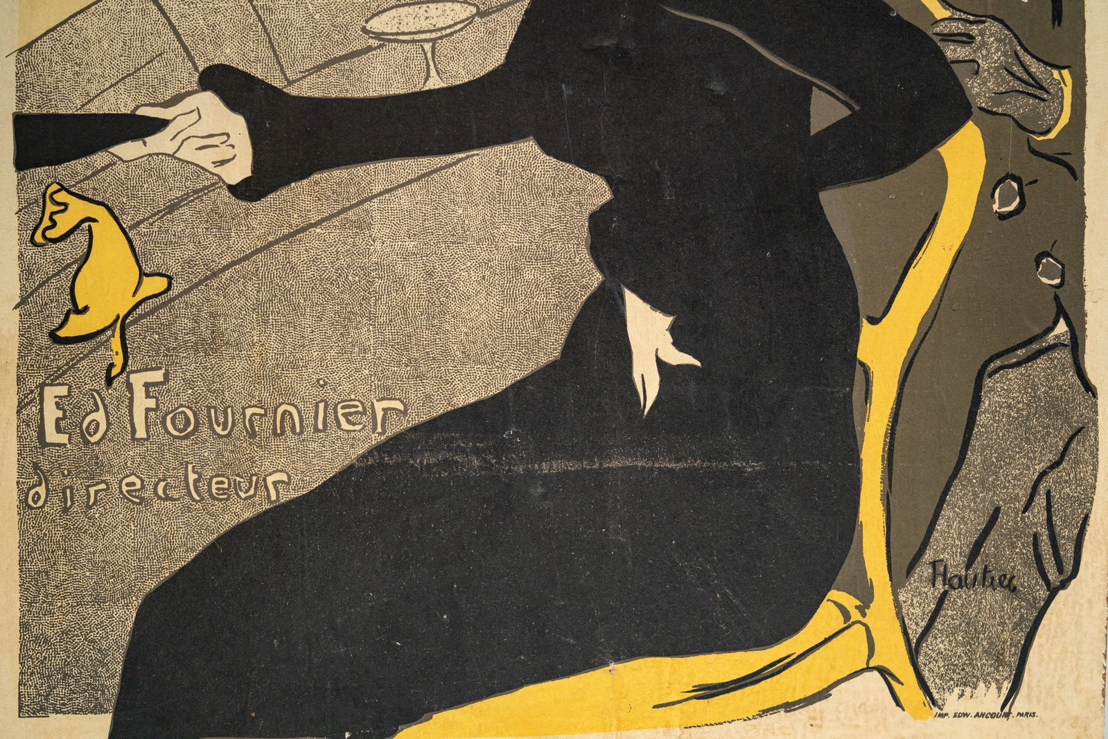 No Reserve: Henri de Toulouse-Lautrec 'Divan Japonais' Older Lithographic Poster - 7