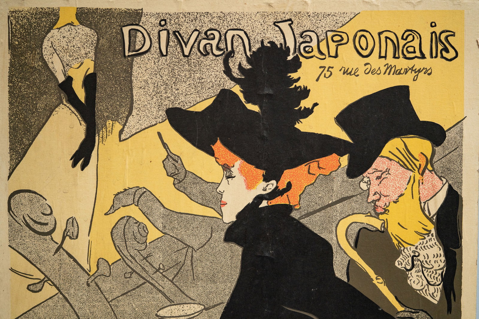 No Reserve: Henri de Toulouse-Lautrec 'Divan Japonais' Older Lithographic Poster - 9