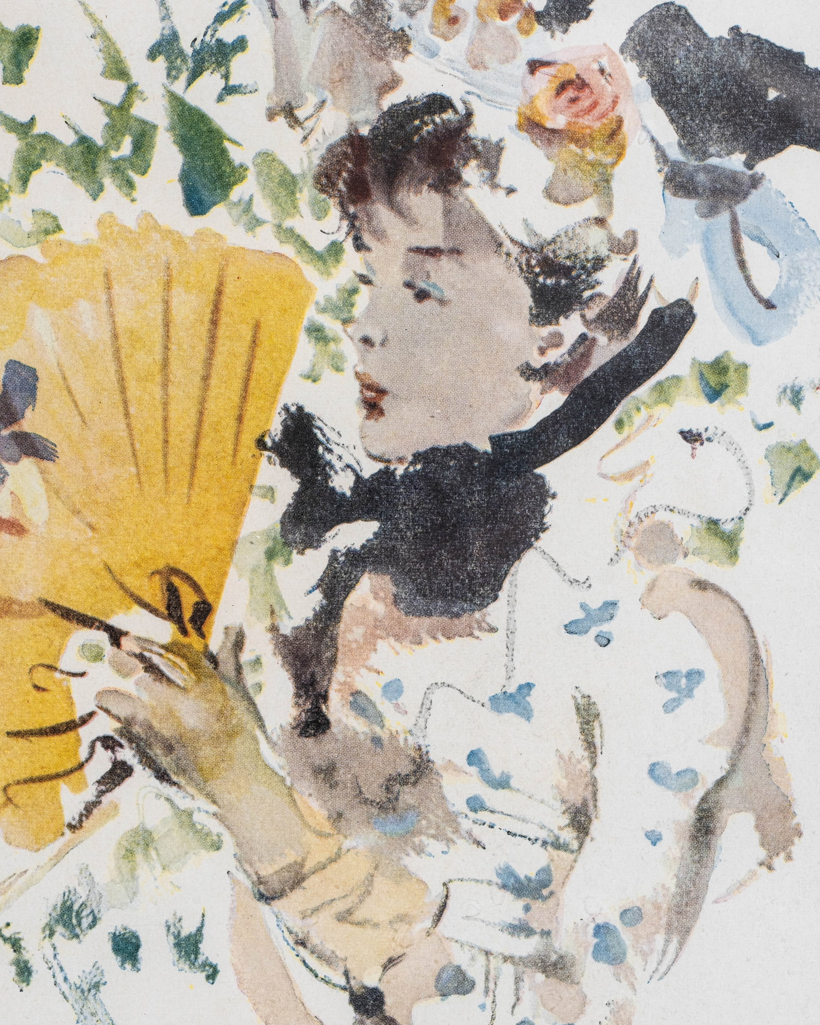 No Reserve: Christian Bérard Signed Guerlain Woman With Fan Lithograph - 6
