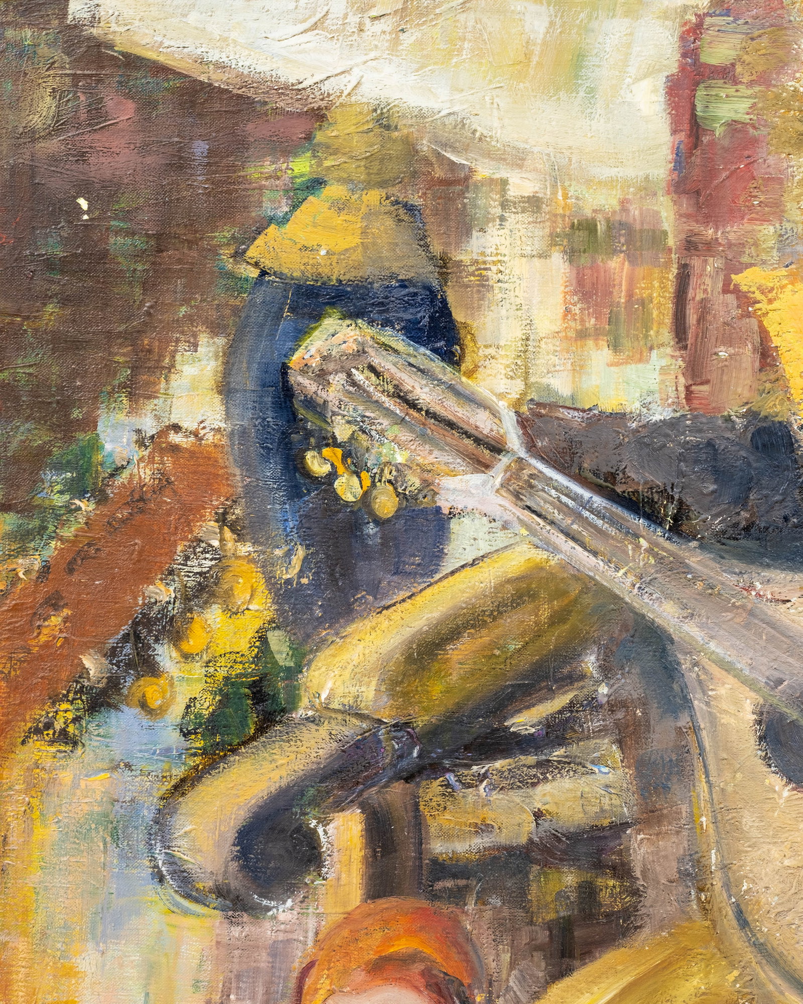 No Reserve: Nathalie Pogarie´loff, Signed Still Life with Dolls and Lute Painting - 6