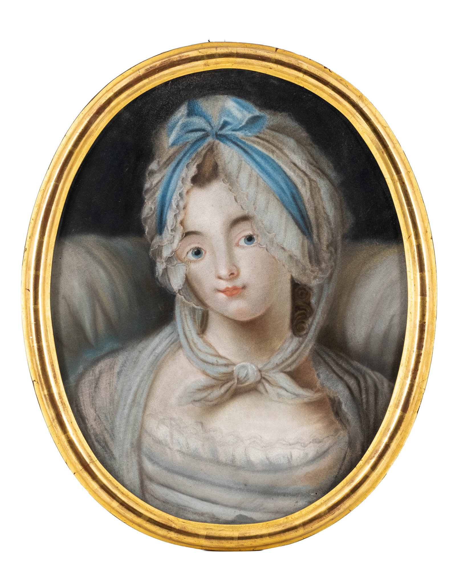 Late 18th/Early 19th Century School Portrait of a Young Woman Pastel Painting (1 of 5)
