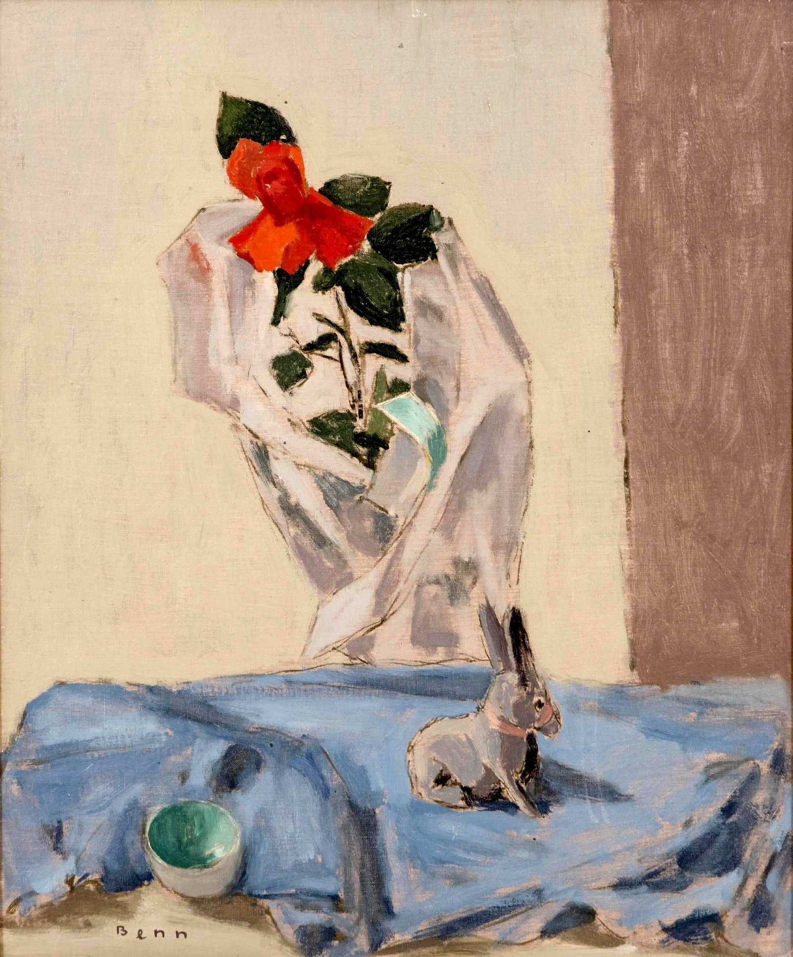 Benn (Bencion Rabinowicz), Signed Oil on Canvas Board Painting, 1974 - 2