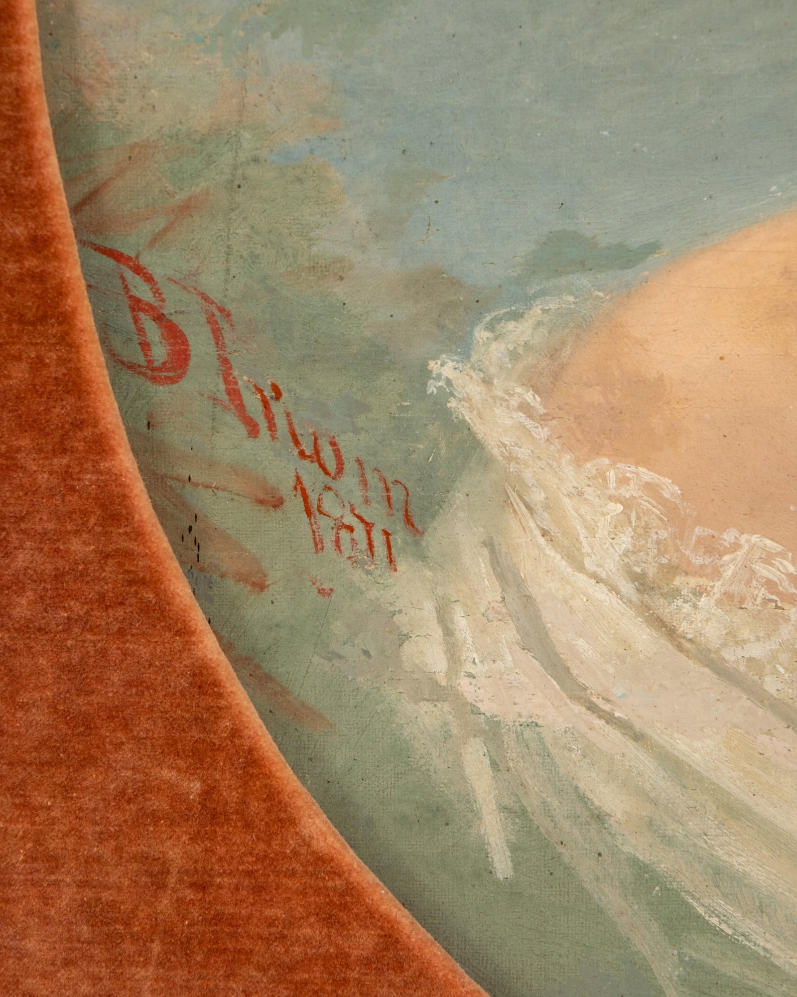 No Reserve: Ben Irwin Signed 19th Century Belle Époque Oil on Board Painting - 3