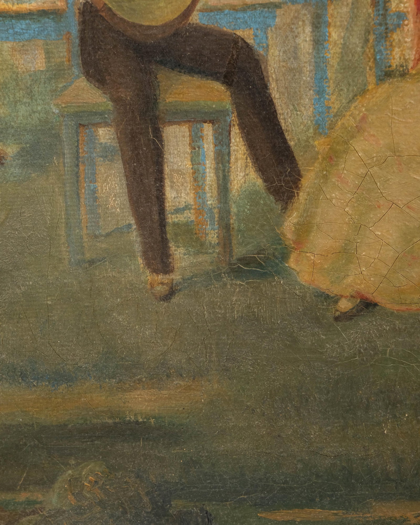 No Reserve: José María Llopis Galofré, Early 20th C. Oil on Canvas Painting, The Entertainers - 7