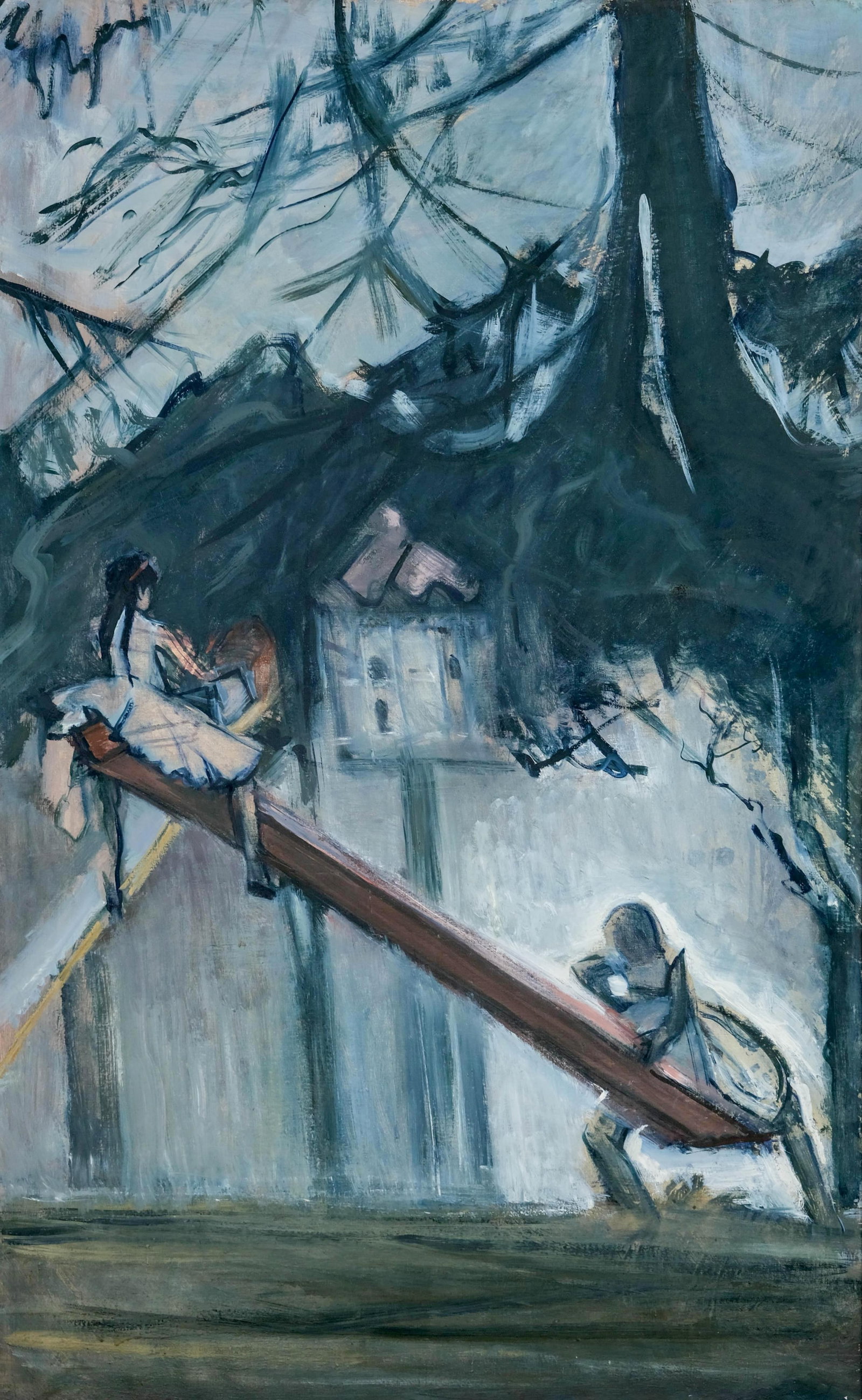 No Reserve: Colette Beyleys, 'The Swing,' Oil on Canvas Painting, Signed - 2