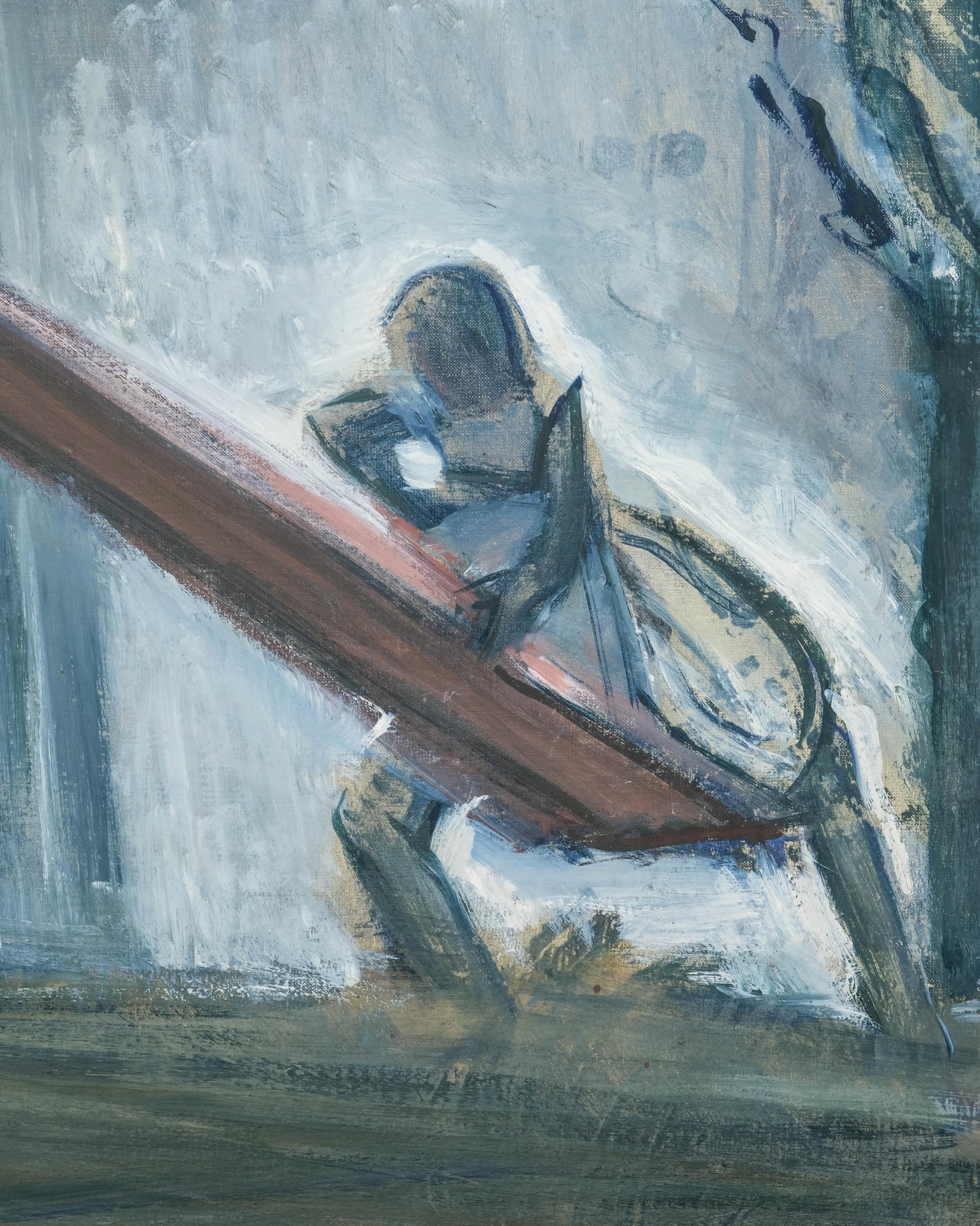 No Reserve: Colette Beyleys, 'The Swing,' Oil on Canvas Painting, Signed - 9