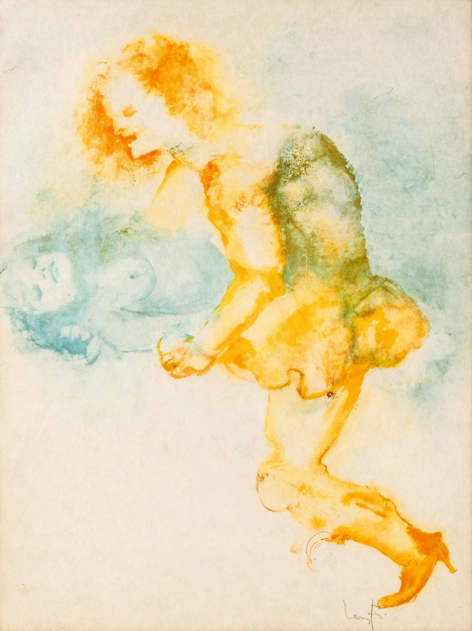 No Reserve: Leonor Fini Color Lithograph, Romeo & Juliet (c. 1970s) Artist Hand Signed - 2