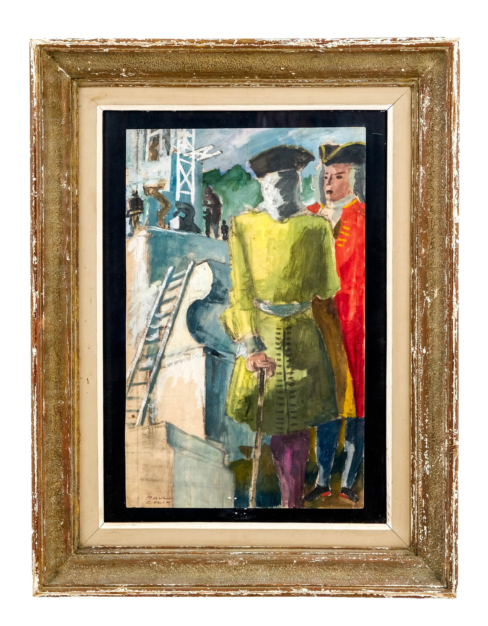 No Reserve: Paul Colin, Signed Watercolor and Gouache Painting for a Poster Project: Keywords: Modernism, Expressionism, Cubist Influence, Interwar European Art, Bauhaus Movement, Mid-20th Century, Abstraction, Impressionist Influence, Fine Art, Art Deco, architects Summary: Paul Coli