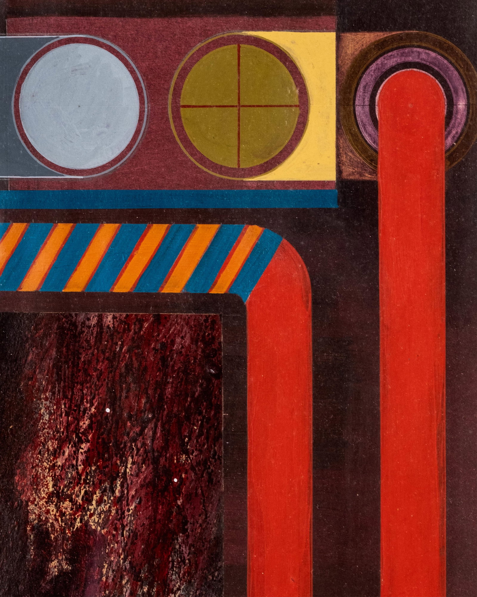 No Reserve: Signed Geometric Abstract Painting - 6