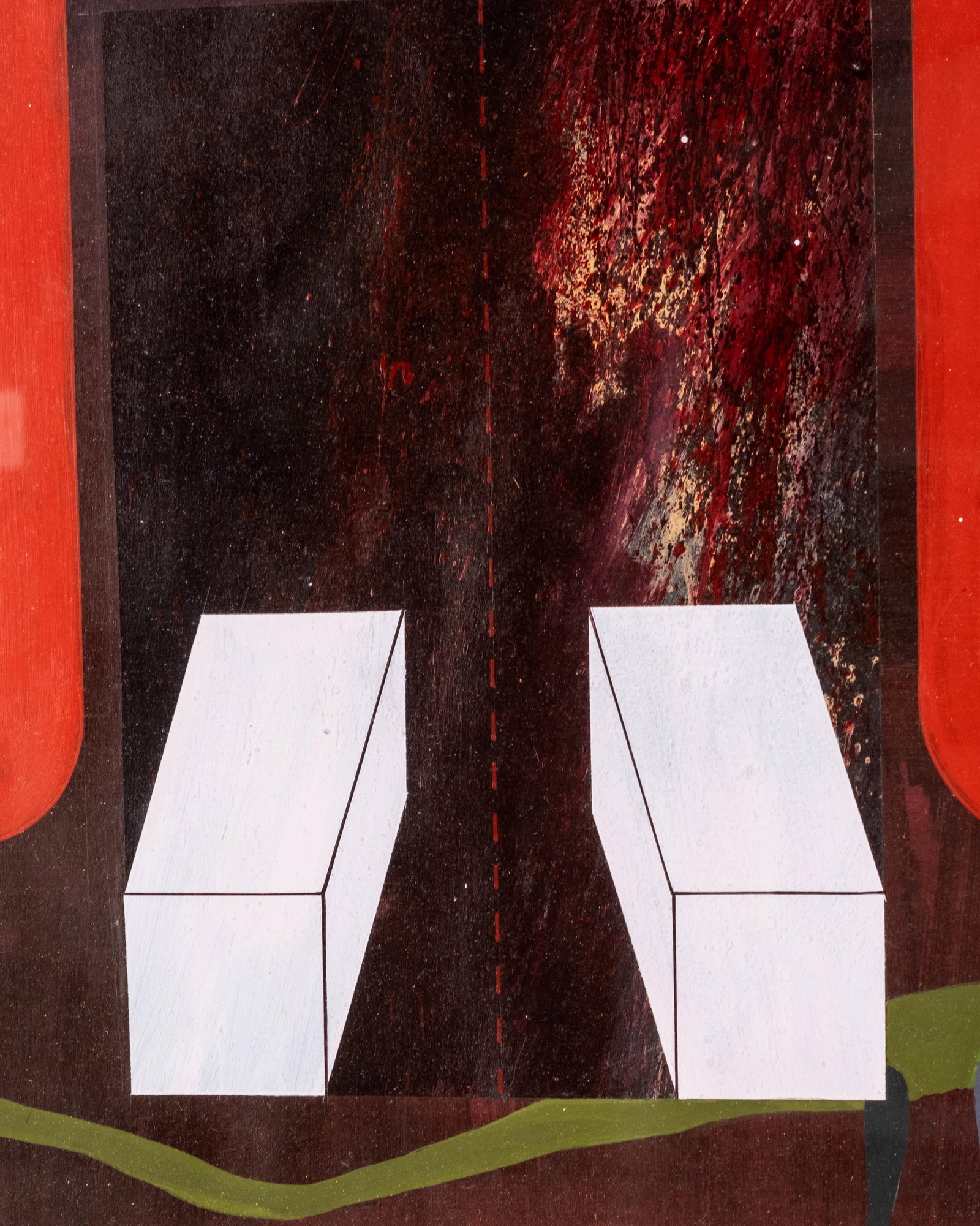 No Reserve: Signed Geometric Abstract Painting - 7