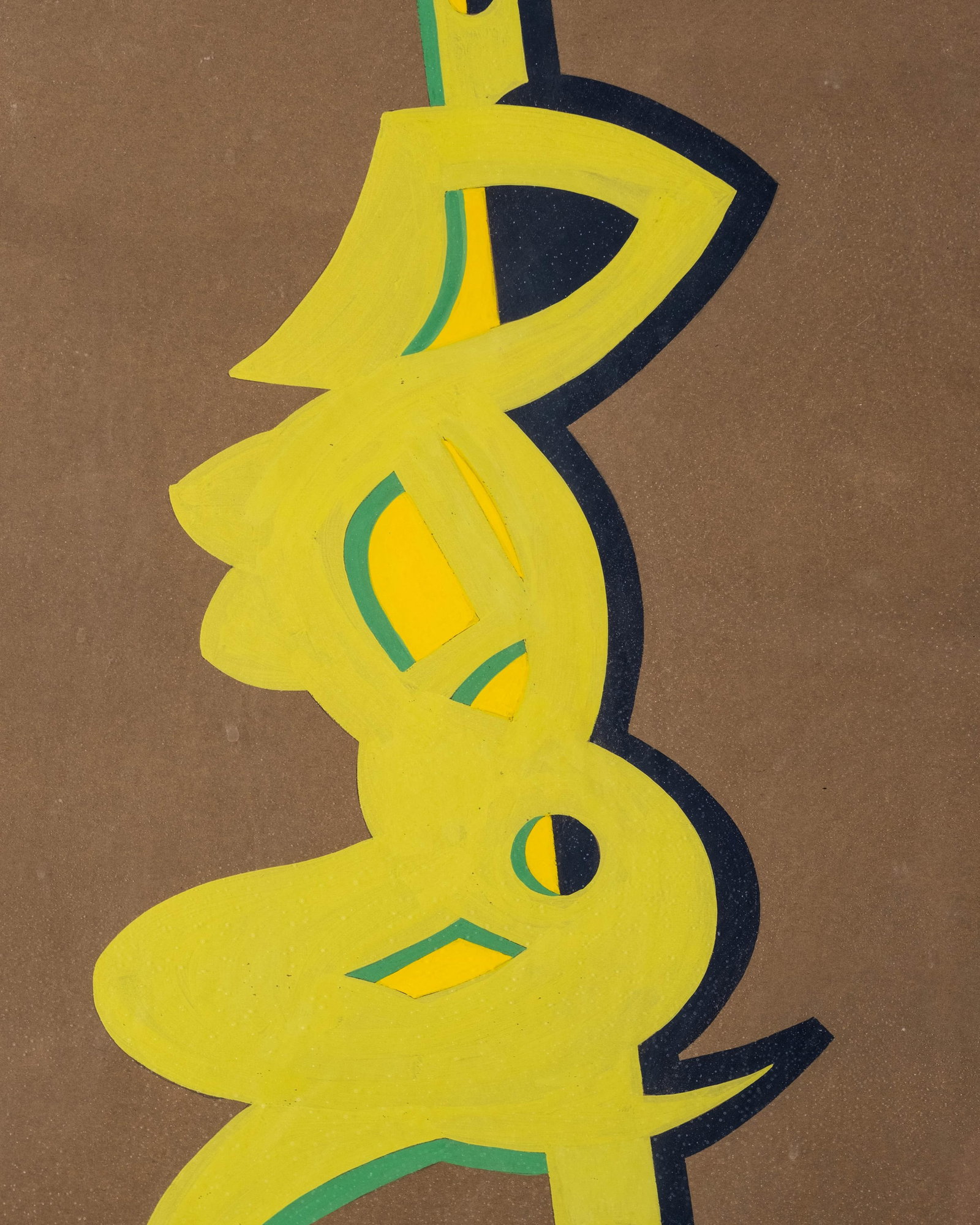 No Reserve: Signed Gouache Abstract Modernist Composition Painting - 6