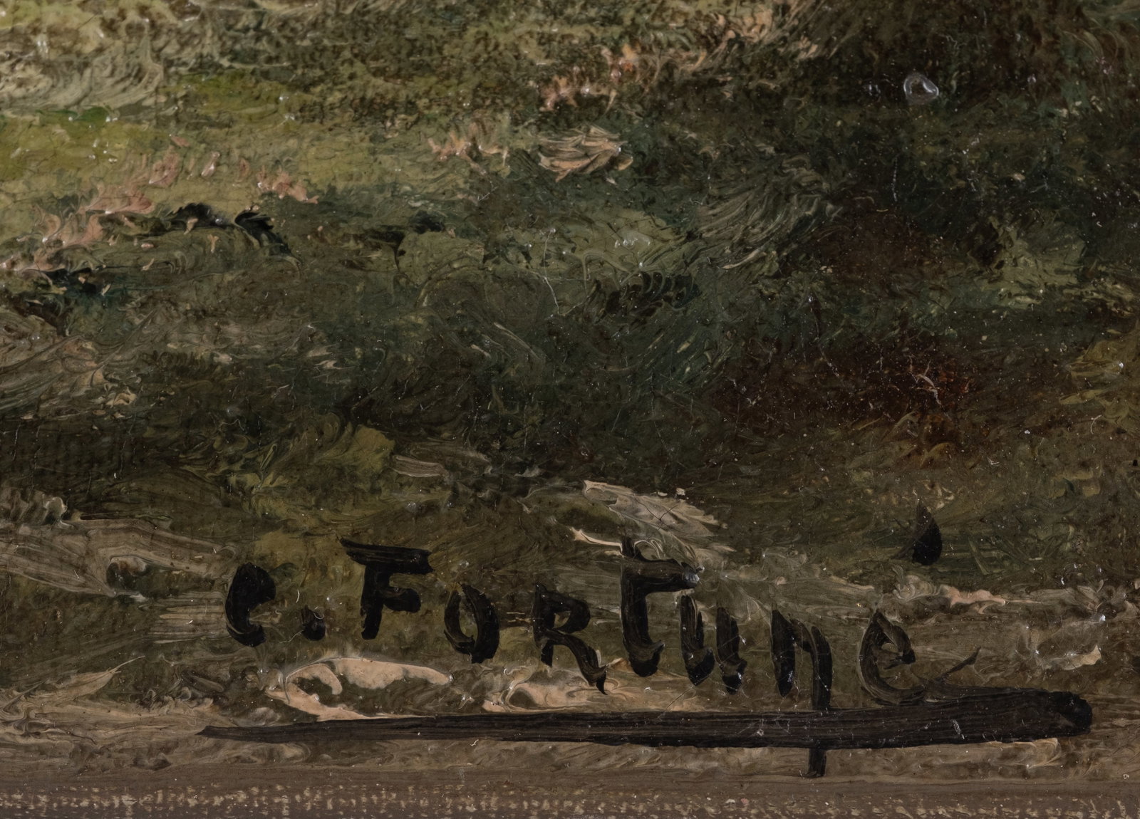 No Reserve: C. Fortune Signed River Landscape Oil Painting, 19th Century - 2