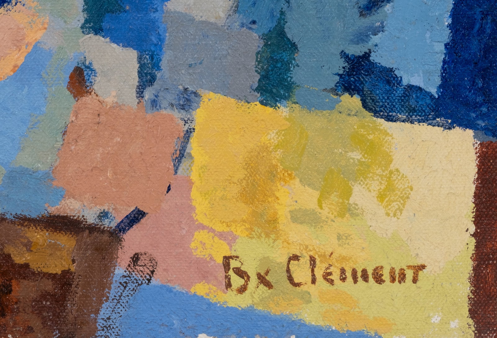 No Reserve: Signed Bx. Clement 'Three Graces' Modernist Figurative Oil on Canvas Painting - 3