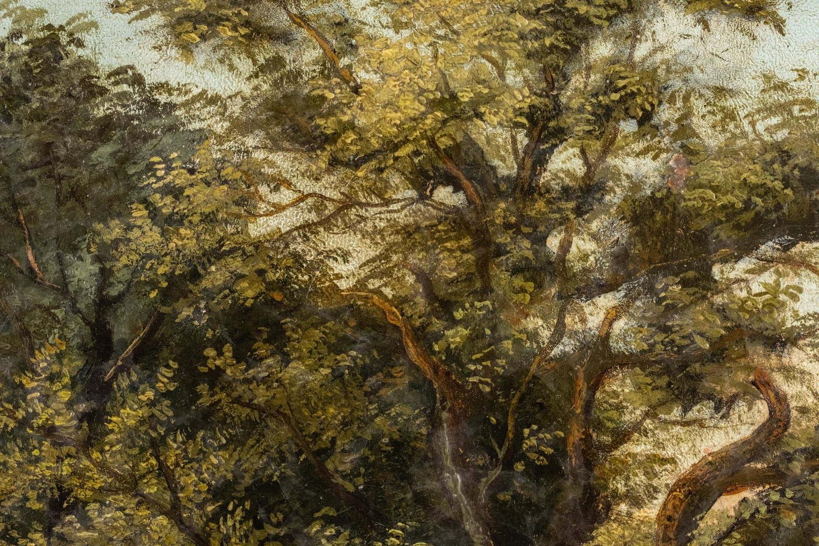 No Reserve: Continental 19th Century Pastoral Landscape Oil on Canvas Painting - 9