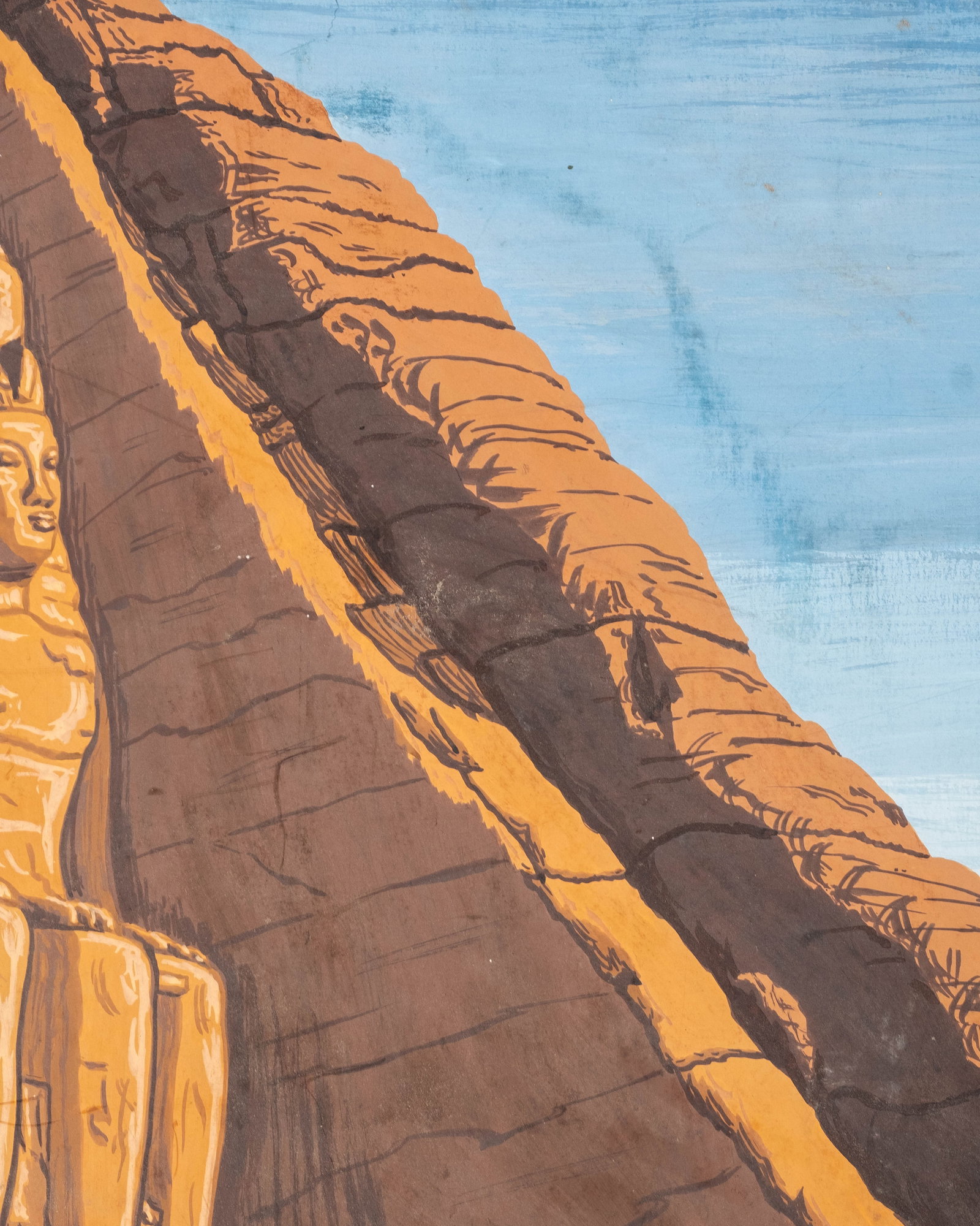 No Reserve: William Patton Brown Signed 1957 'Serafix' Arabian Horse at Abu Simbel Painting - 6