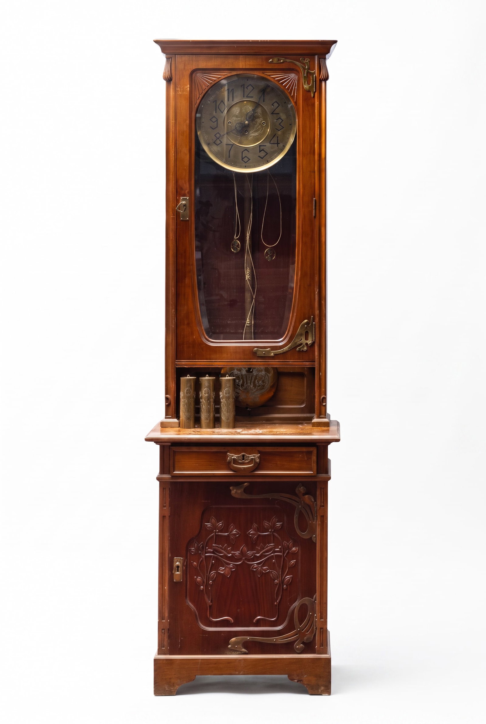Art Nouveau Jugendstil Tall Case Clock, Circa 1900 (1 of 8)