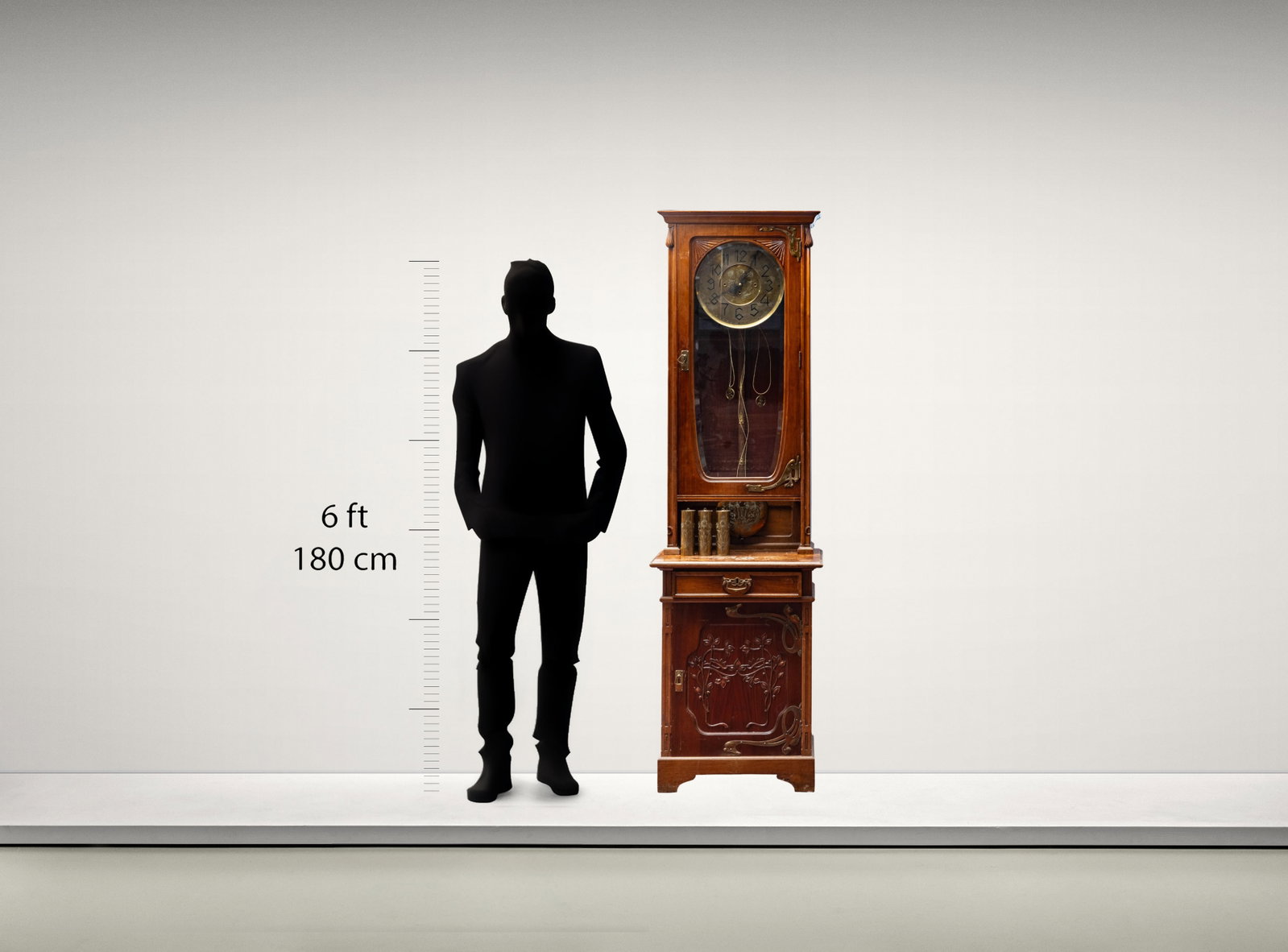 Art Nouveau Jugendstil Tall Case Clock, Circa 1900 - 2