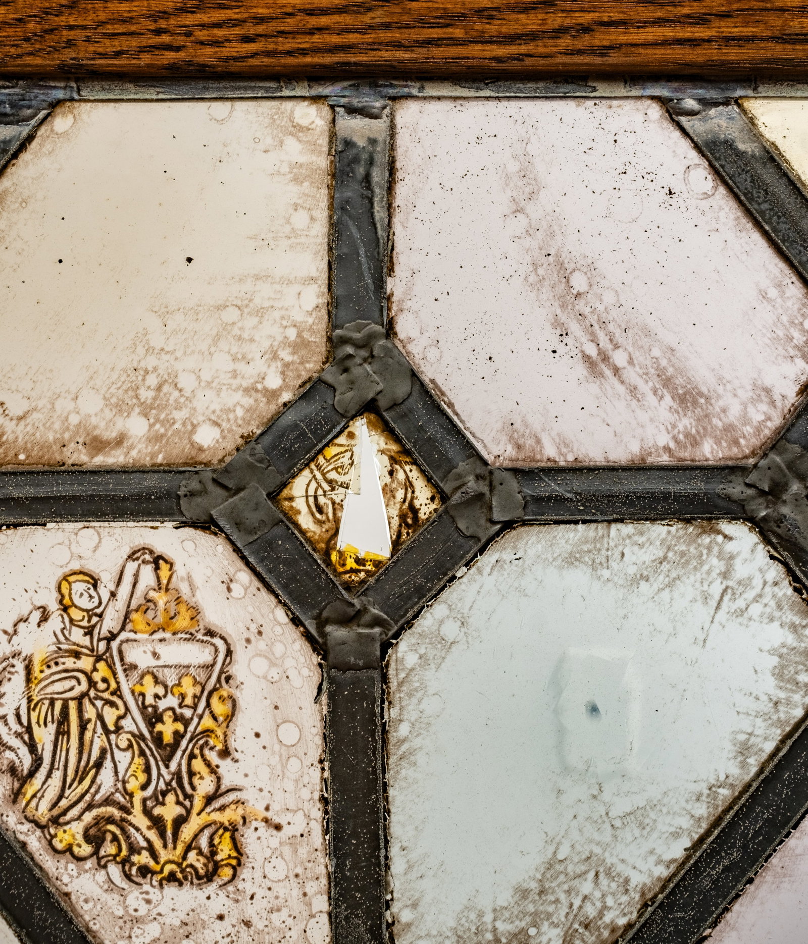 No Reserve: Pair Antique Gothic Stained & Leaded Glass Windows, 19th Century - 6
