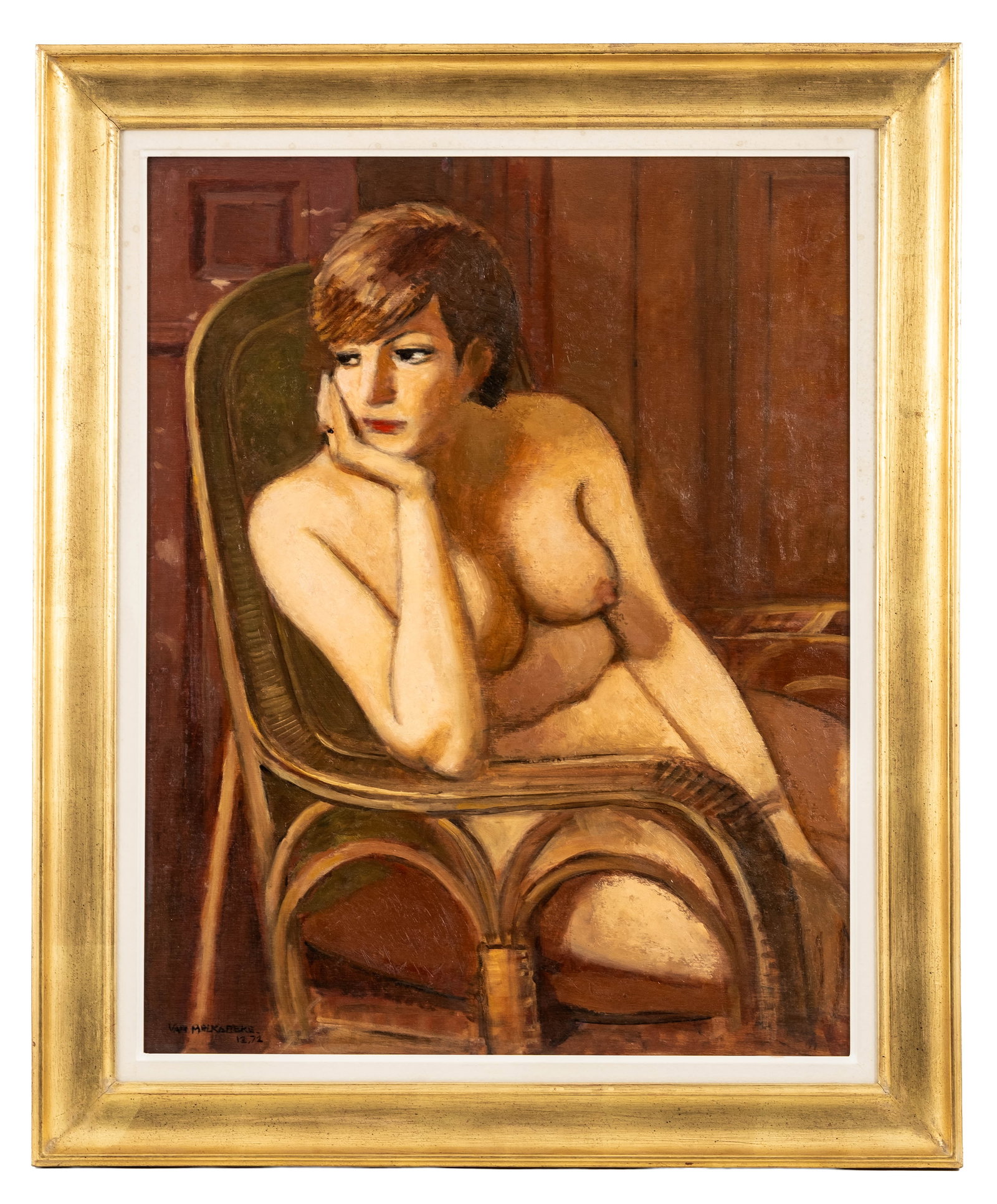 Jacques Van Melkebeke ‘Christiane’ Signed Painting, 1972 - 3