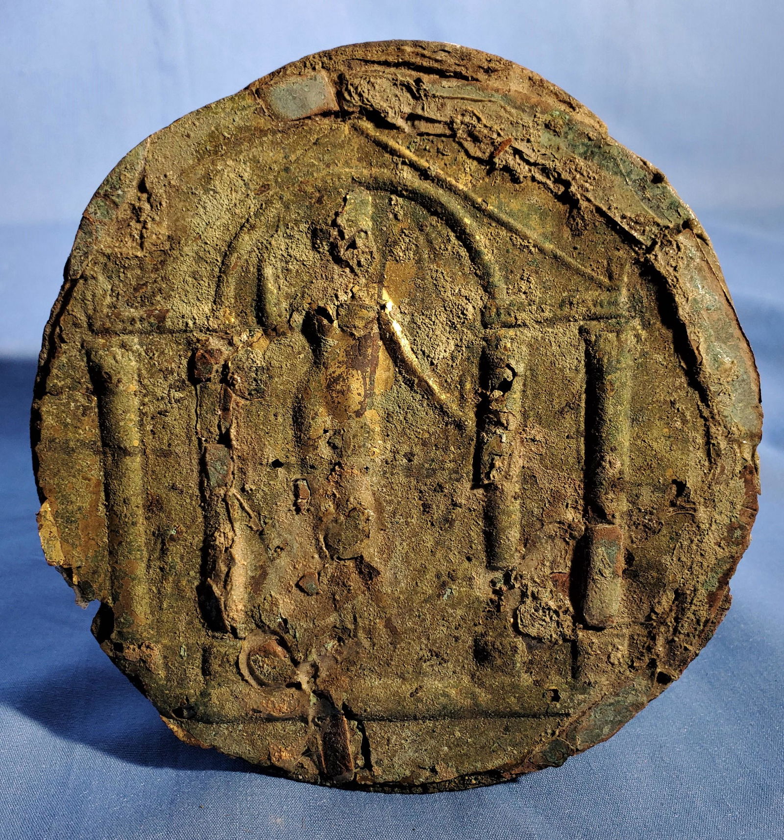 Gilt Bronze Roman Mirror back with Aphrodite (Venus) (1 of 2)