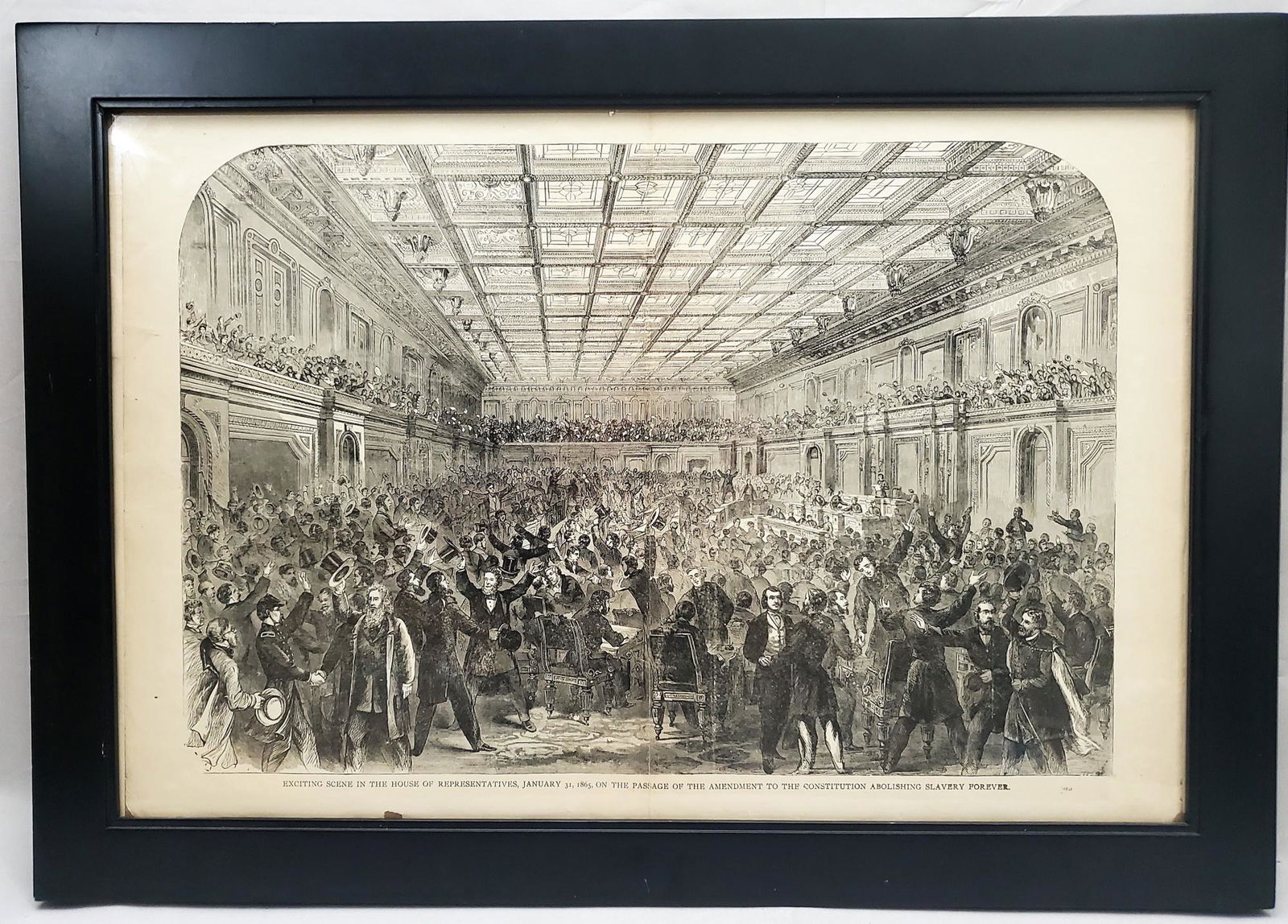 Etching of Passage of 13th Amendment (1 of 3)