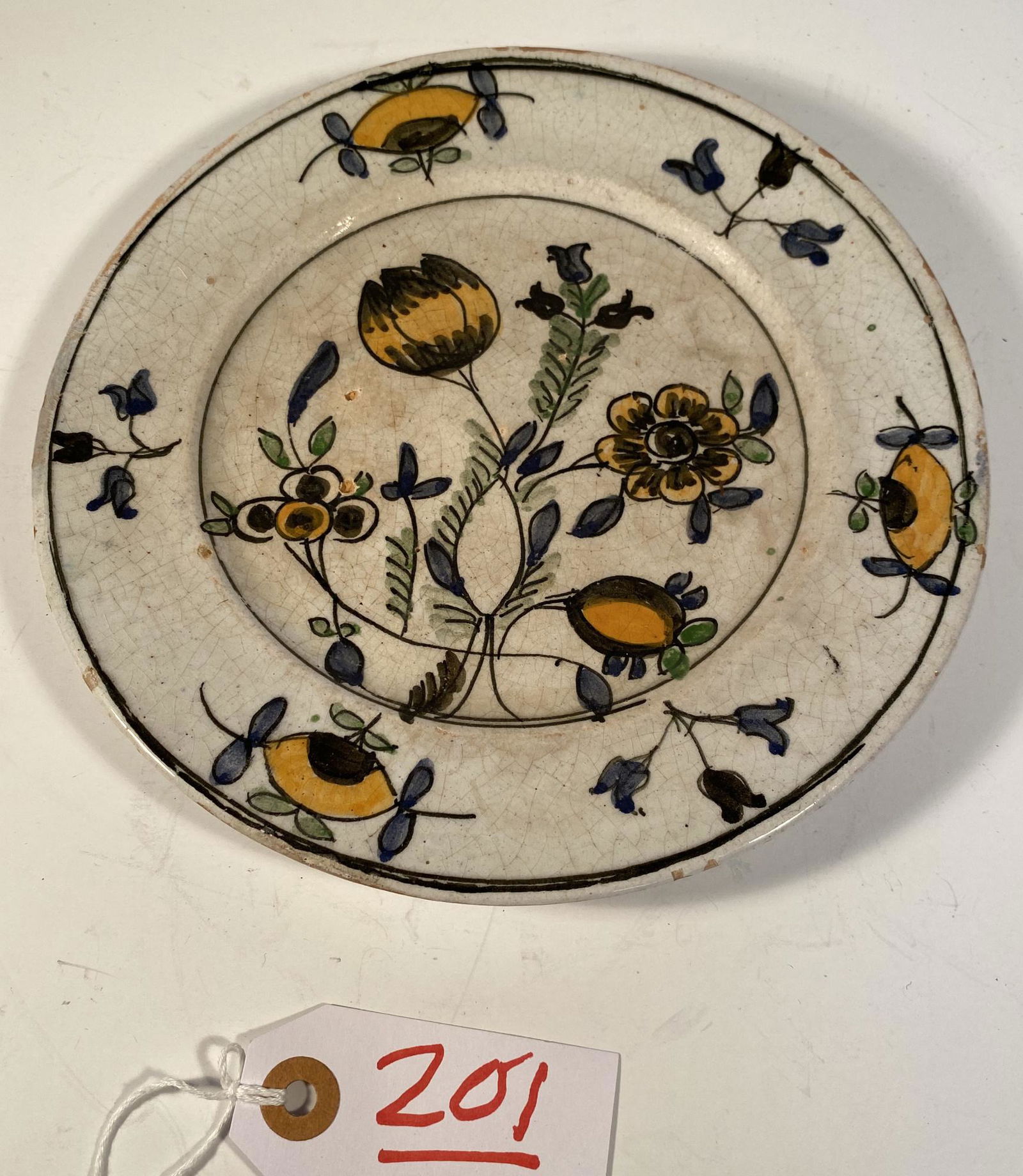 Greek Islands Faience Plate (1 of 2)